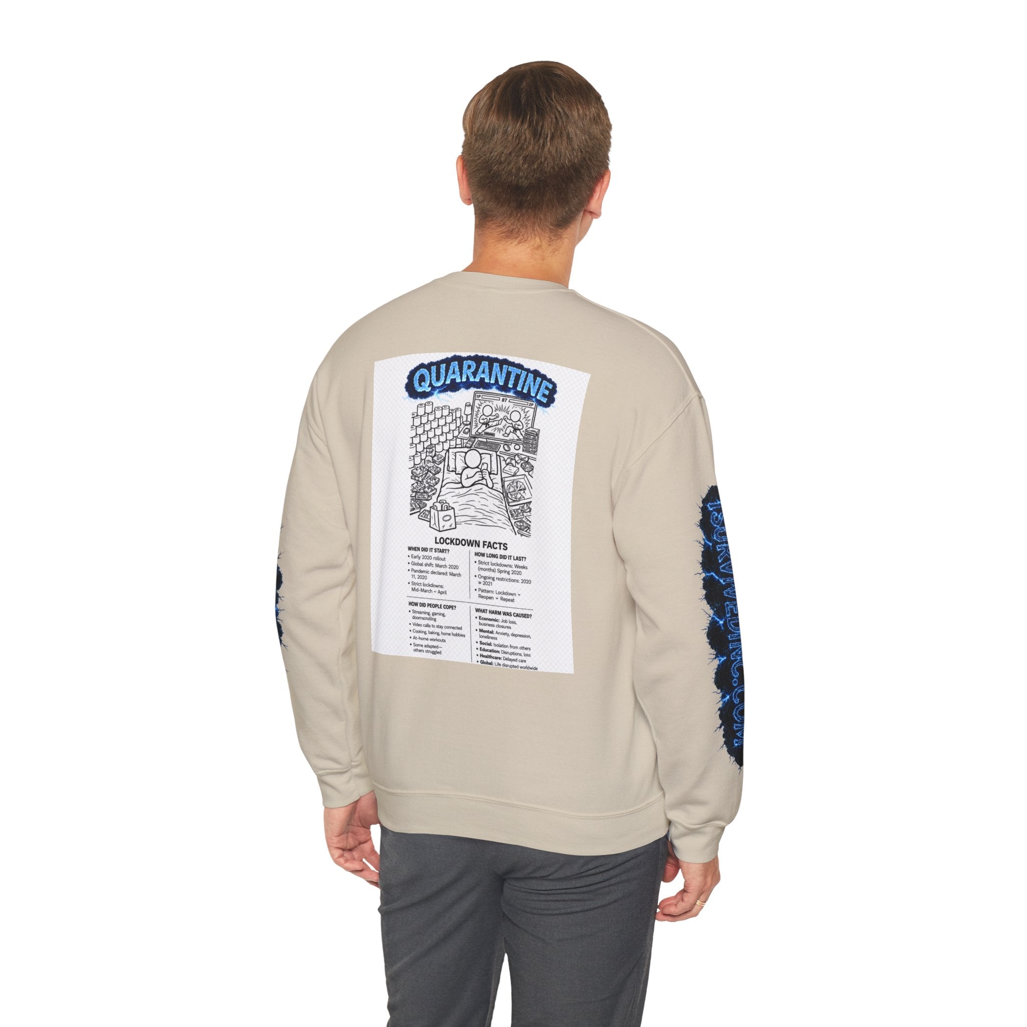 I Survived 2020 — S3:E1 "Quarantine" | Lockdown Edition Documentary Unisex Heavy Blend™ Crewneck Sweatshirt