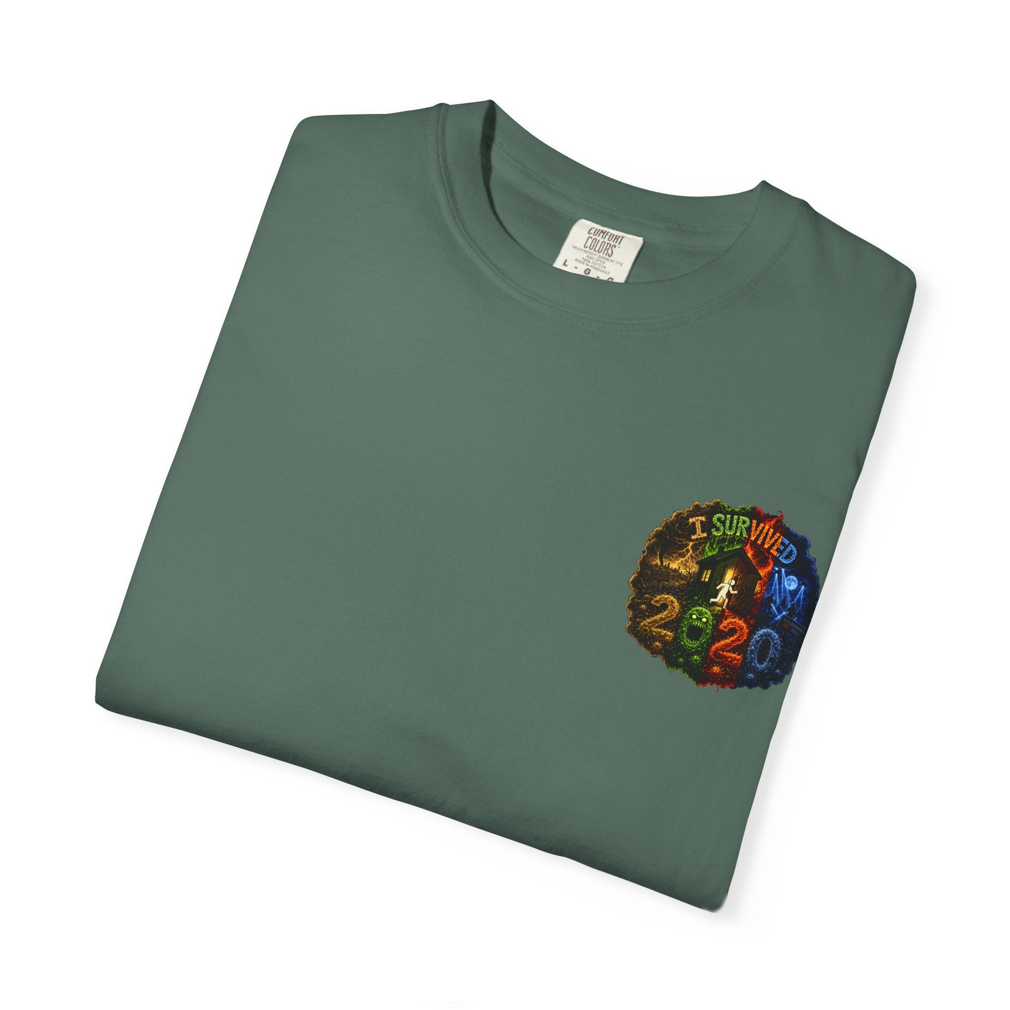 I Survived 2020 — "No Signal" Test Pattern Tee Alien Broadcast Finale Summer Premiere Unisex Garment-Dyed T-shirt