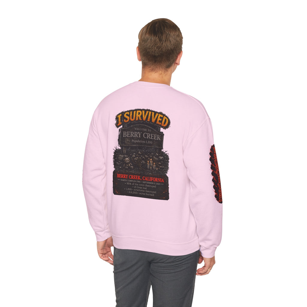 I Survived 2020 — Director's Cut S2:E1 "Berry Creek" | Wildfire Edition Memorial Unisex Heavy Blend™ Crewneck Sweatshirt