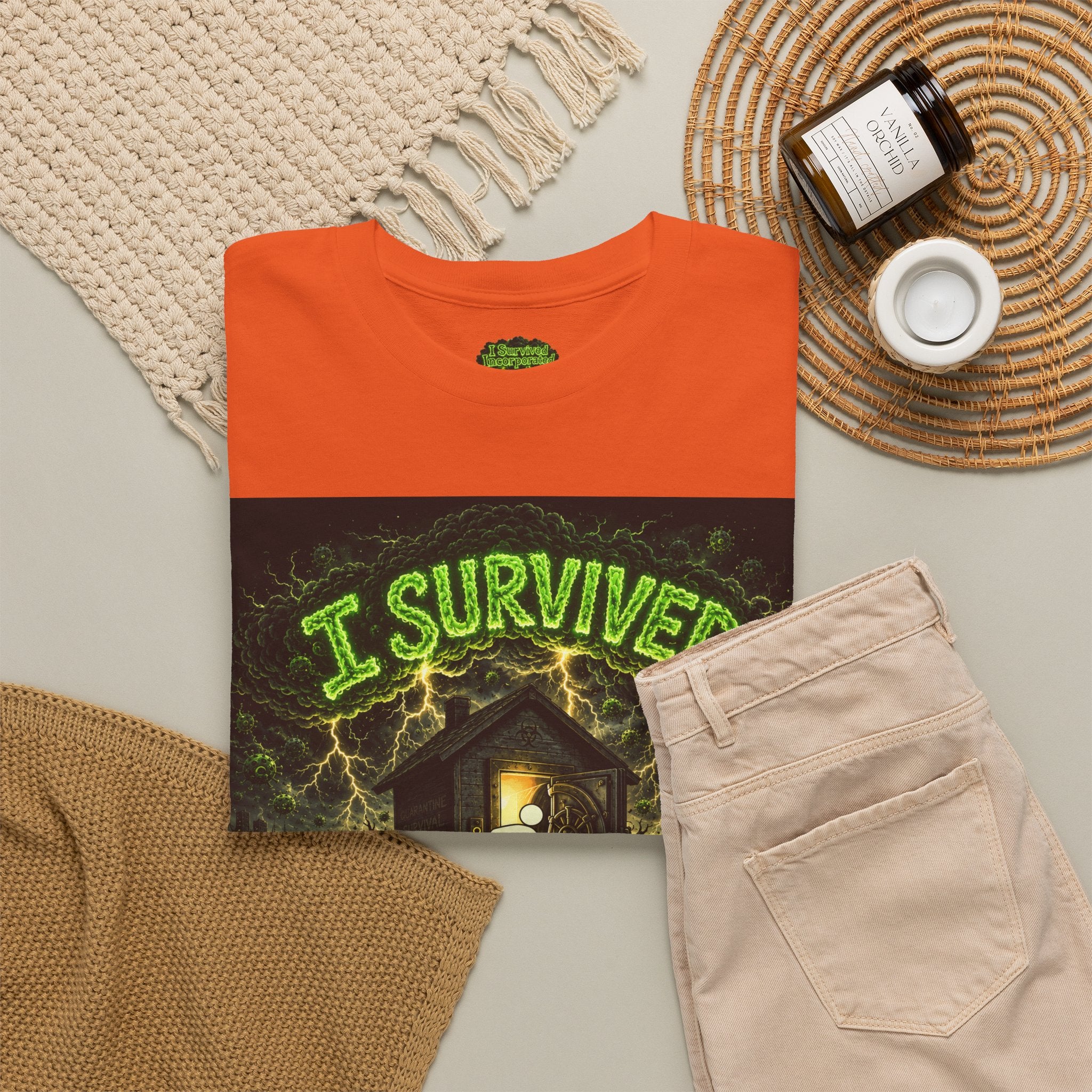 Sobreviví al 2020 — T1:E3 "¡La vacuna!" | Camiseta unisex de algodón grueso Edición Pandemia