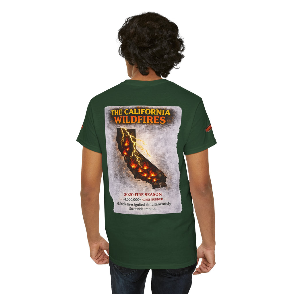 I Survived 2020 — WILDFIRES S2:E3: Special Edition "The California Wildfires" Memorial Unisex Heavy Cotton Tee