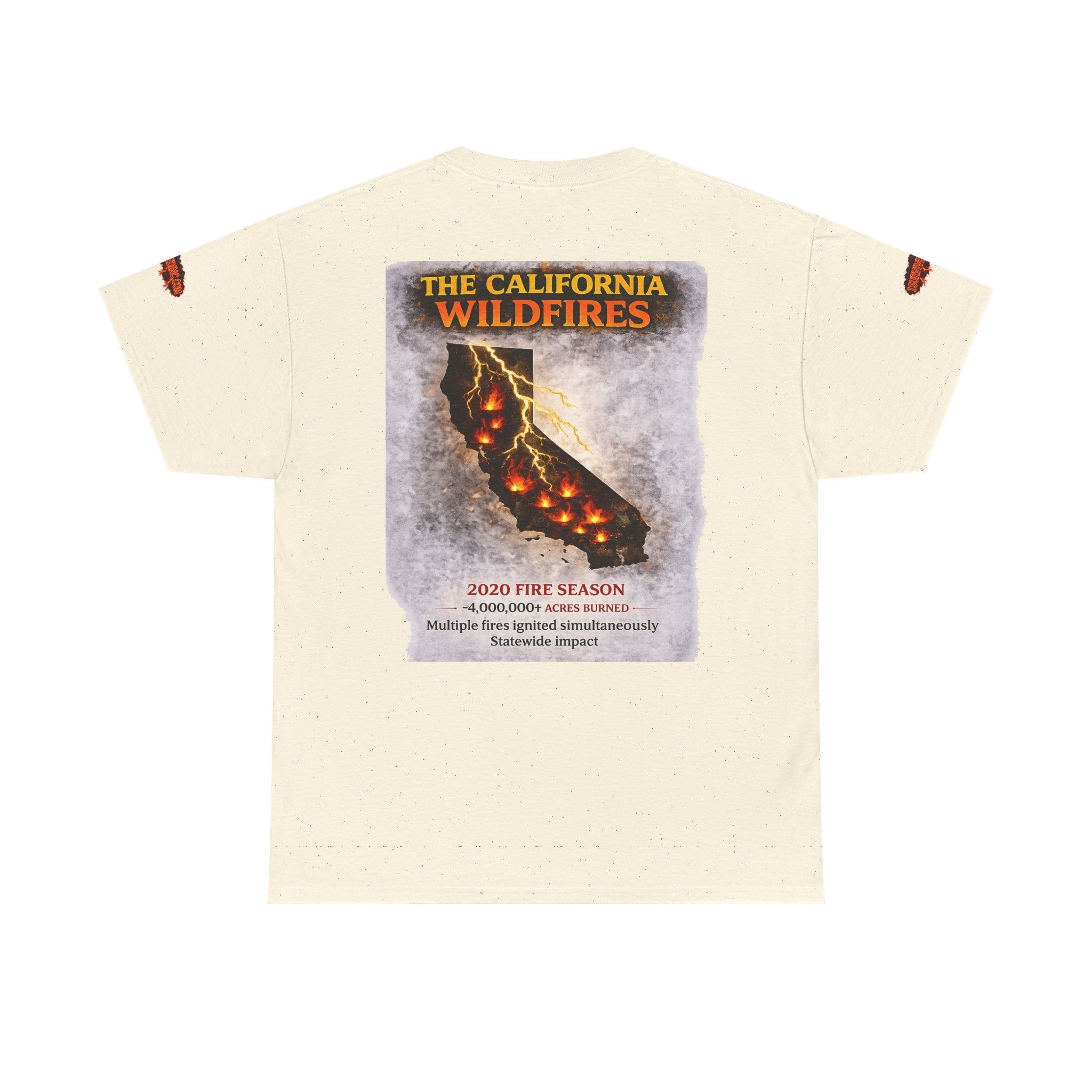 I Survived 2020 — WILDFIRES S2:E3: Director's Cut Special Edition "The California Wildfires" Memorial Unisex Heavy Cotton Tee