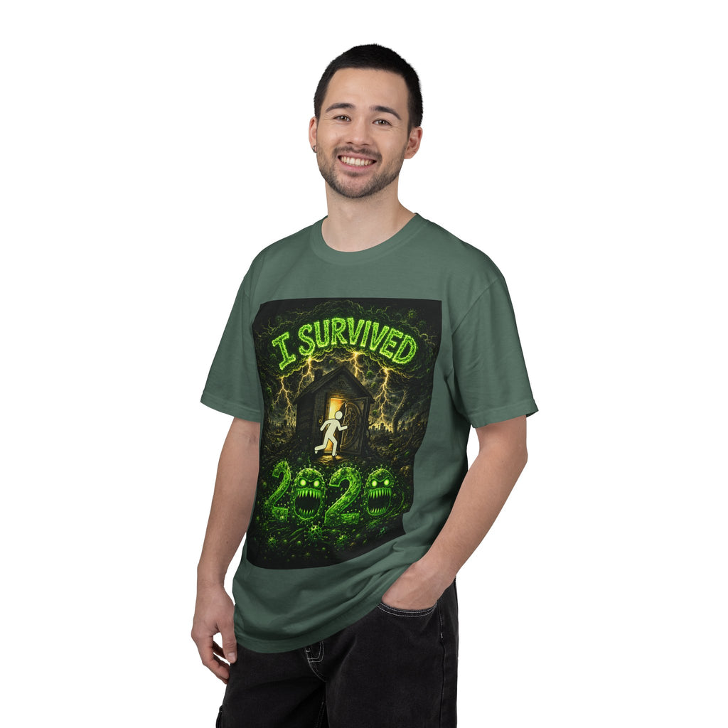 I Survived 2020 — S1:E4 "Mask Madness Mayhem Moment" | Pandemic Edition Unisex Garment-Dyed T-shirt
