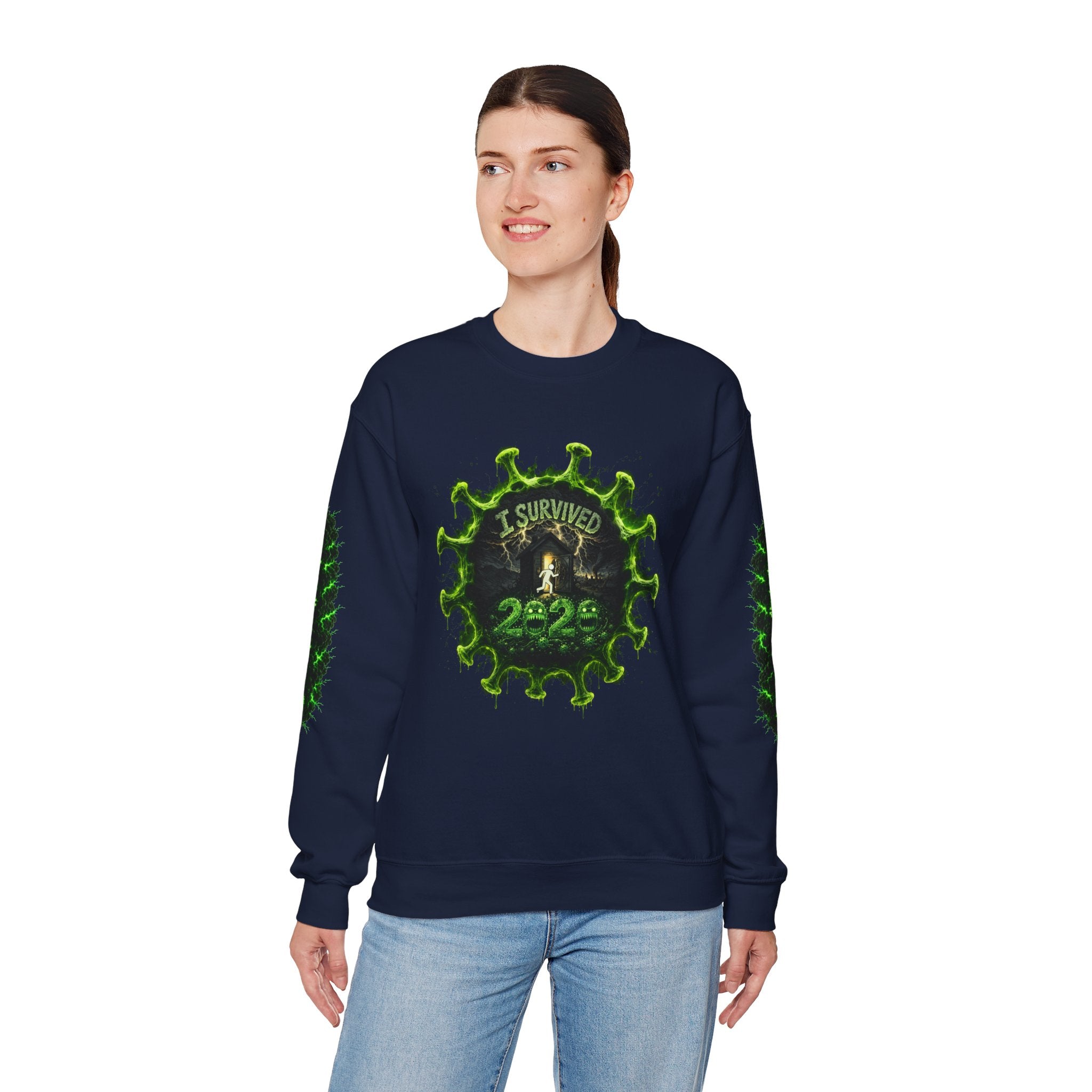 I Survived 2020 — Director's Cut S1:E5 "Delivery Doomsday" | Pandemic Edition Unisex Heavy Blend™ Crewneck Sweatshirt