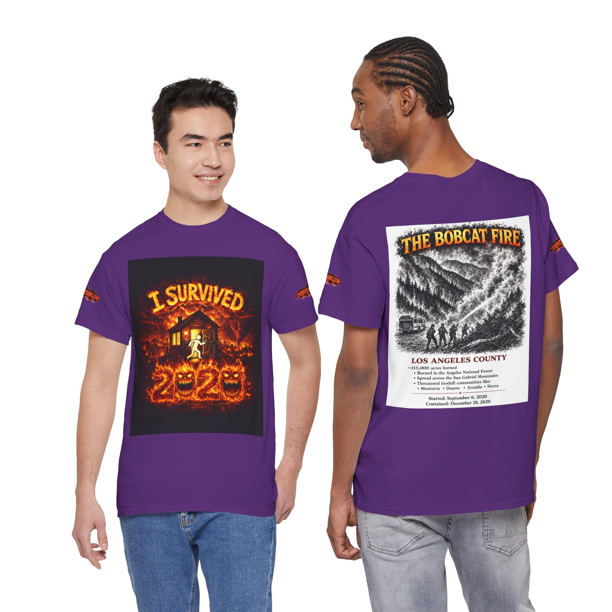 I Survived 2020 — S2:E2 "The Bobcat Fire" | Wildfire Edition Memorial Unisex Heavy Cotton Tee (SPECIAL EDITION)