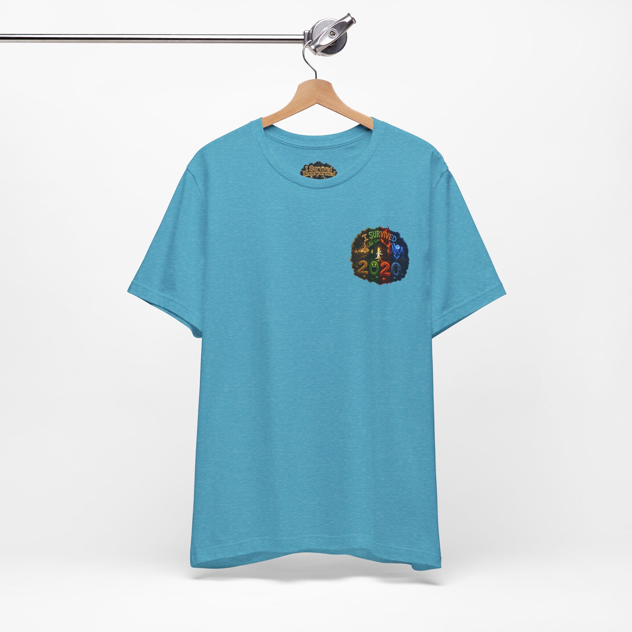 I Survived 2020 — "No Signal" Test Pattern Tee Alien Broadcast Finale Summer Premiere Unisex Jersey Short Sleeve Tee