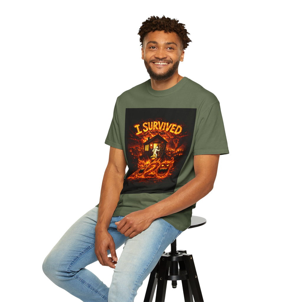I Survived 2020 — WILDFIRES S2:E2: "The Bobcat Fire" Memorial Unisex Garment-Dyed T-shirt