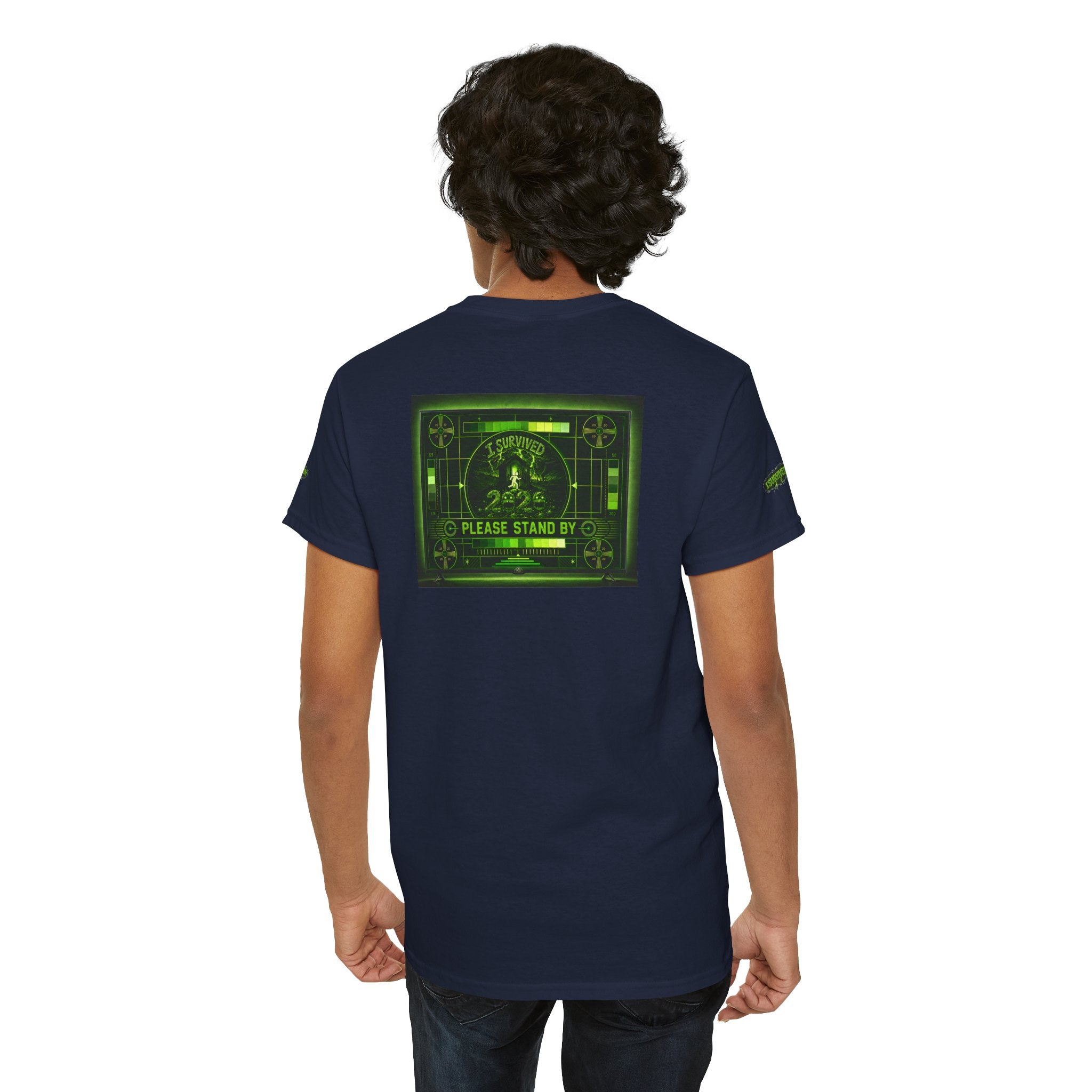 I Survived 2020 — "Please Stand By" Test Pattern Toxic Signal Tee Special Edition Summer Premiere Unisex Heavy Cotton Tee