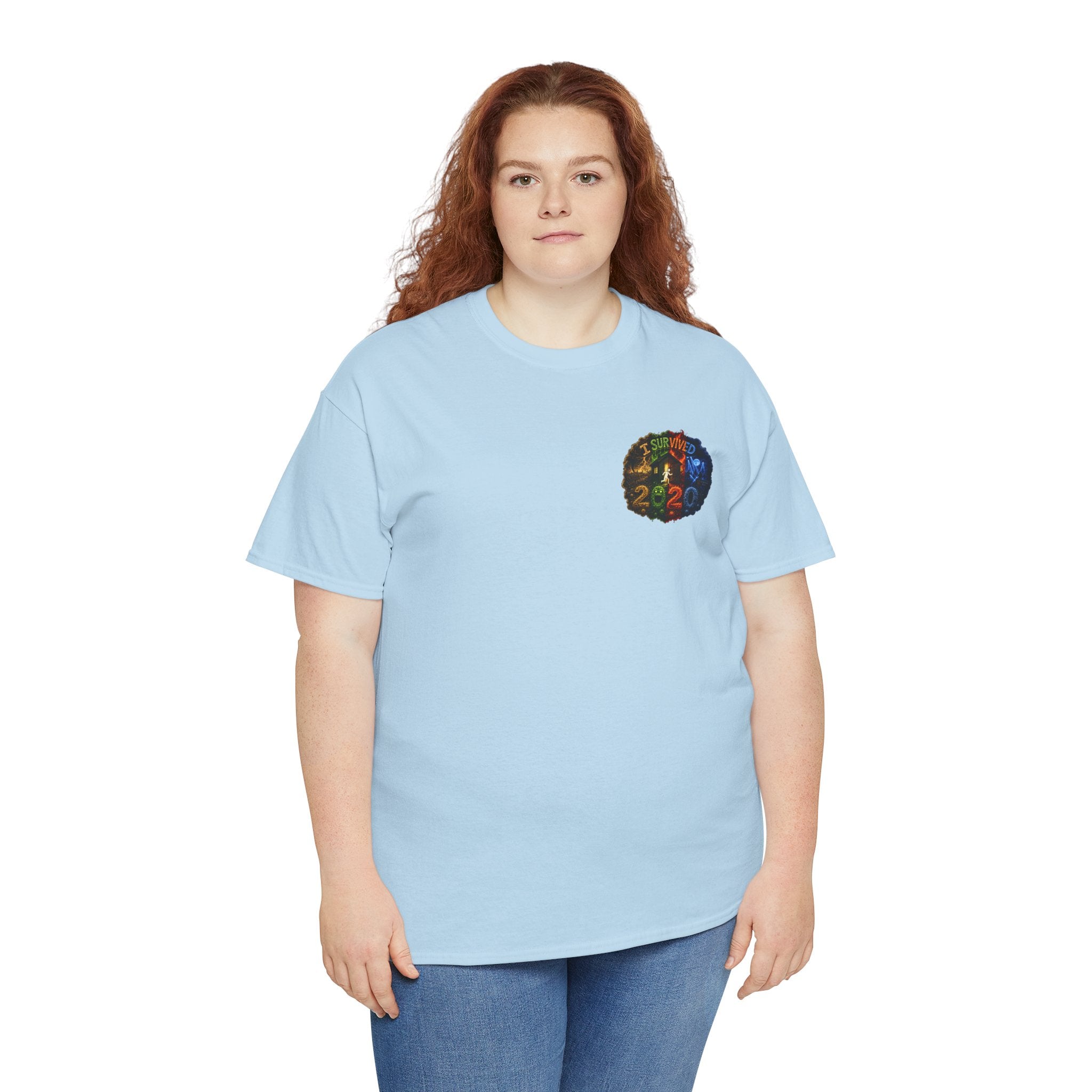 I Survived 2020 — "No Signal" Test Pattern Tee Alien Broadcast Finale Summer Premiere Unisex Heavy Cotton Tee