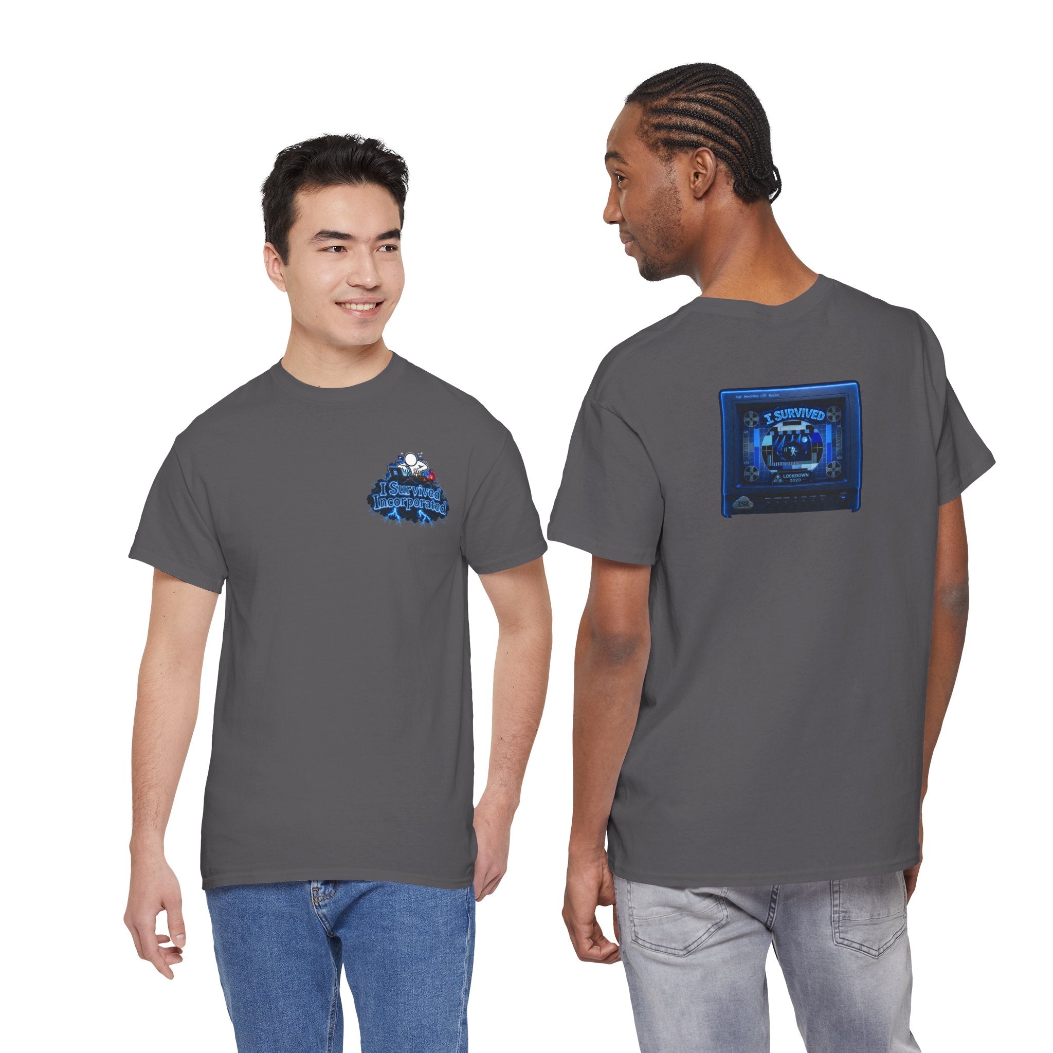 I Survived 2020 — "Please Stand By" Test Pattern Tee Lockdown Surveillance Edition Summer Exclusive Unisex Heavy Cotton Tee