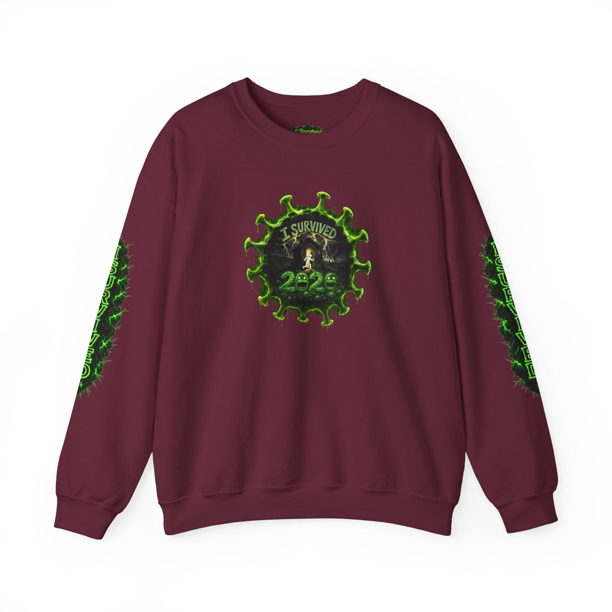 I Survived 2020 — PANDEMIC S1:E3: Director's Cut "The Jab!" Unisex Heavy Blend™ Crewneck Sweatshirt