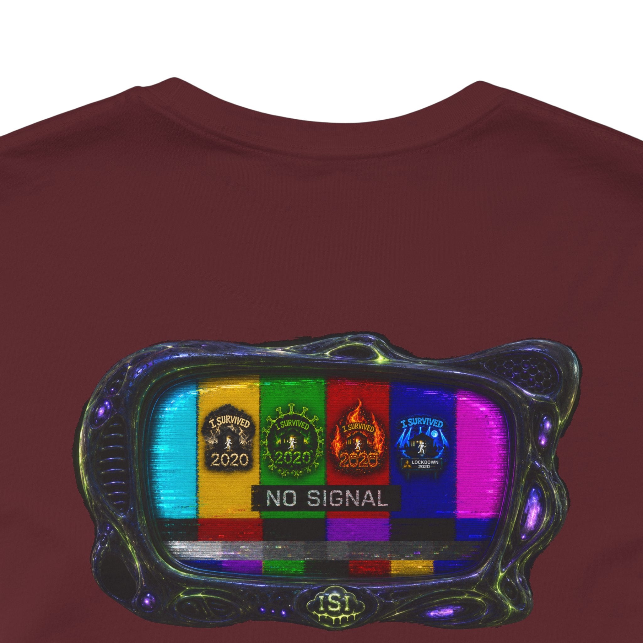 I Survived 2020 — "No Signal" Test Pattern Tee Alien Broadcast Finale Summer Premiere Unisex Jersey Short Sleeve Tee
