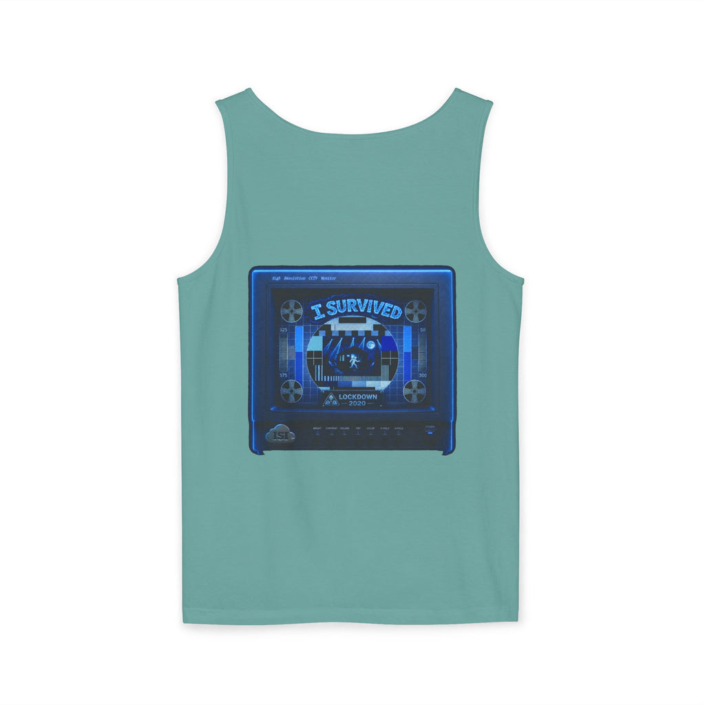 I Survived 2020 — "Please Stand By" Test Pattern Tee Lockdown Special Edition Summer Exclusive Unisex Garment-Dyed Tank Top