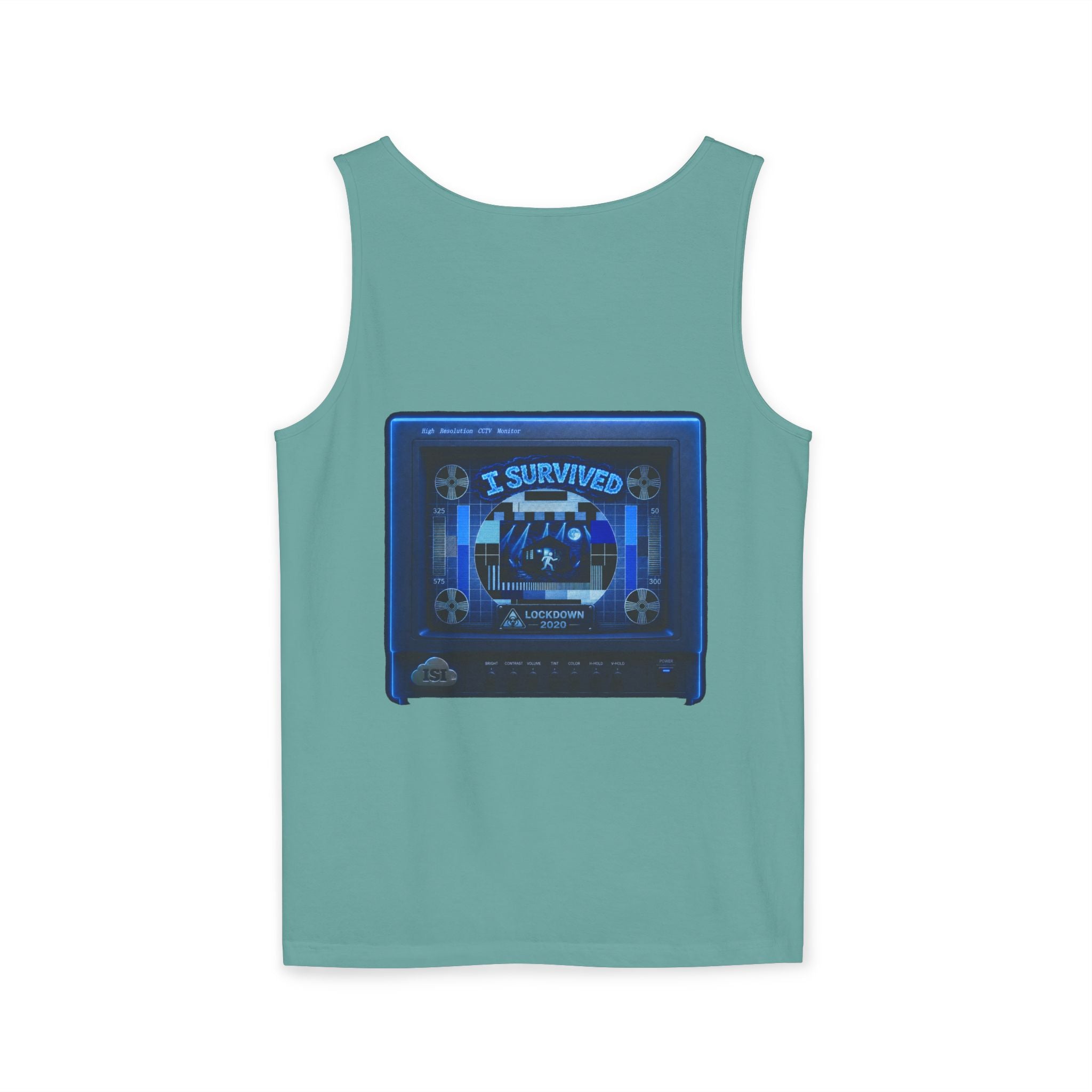I Survived 2020 — "Please Stand By" Test Pattern Tee Lockdown Special Edition Summer Exclusive Unisex Garment-Dyed Tank Top