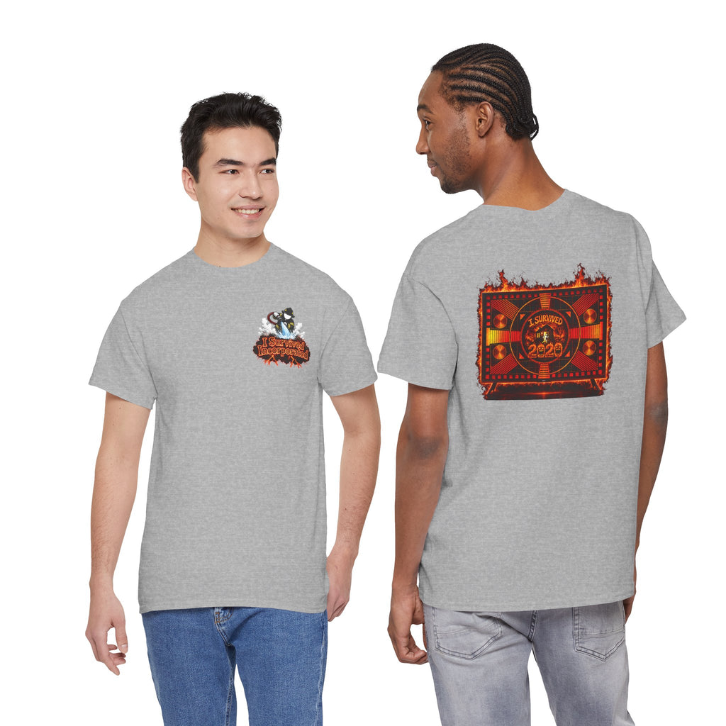 I Survived 2020 — "Please Stand By" Test Pattern Tee Wildfire Signal Edition Summer Premiere Unisex Heavy Cotton Tee