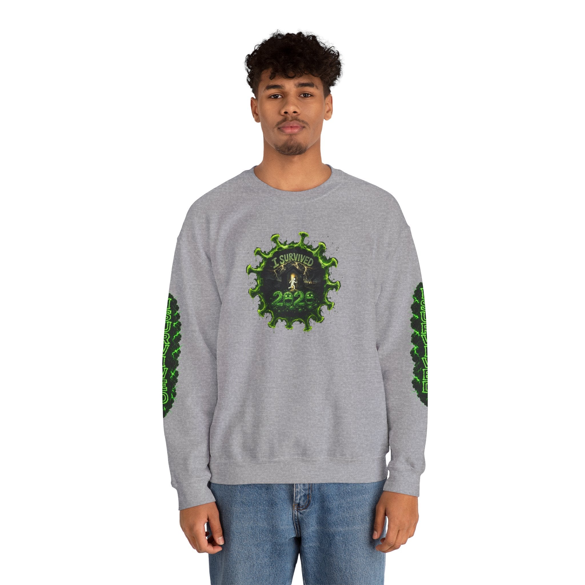 I Survived 2020 — PANDEMIC S1:E1: Director's Cut "COVID-19: The Coronavirus" Unisex Heavy Blend™ Crewneck Sweatshirt