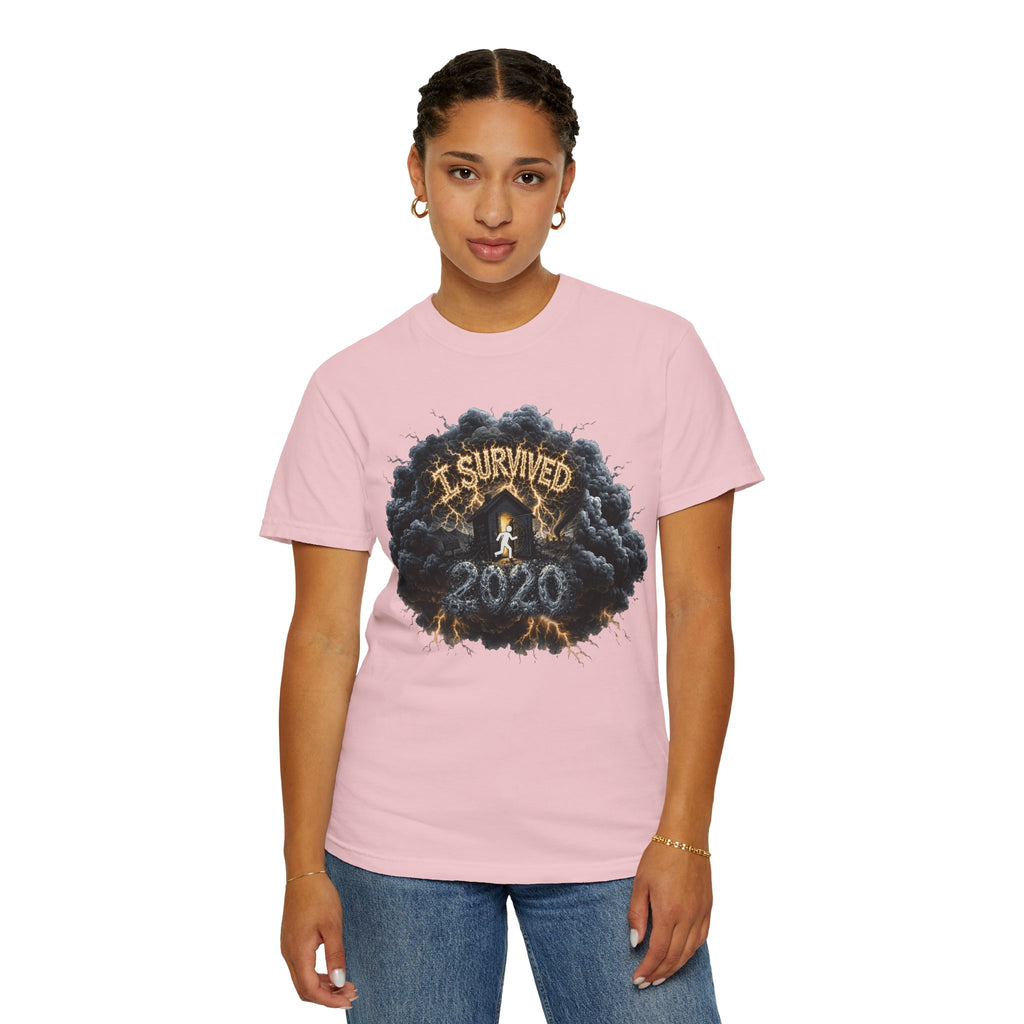 I Survived 2020 — Original Design Teaser Tee | Season 1 Premiere Drop Unisex Garment-Dyed T-shirt