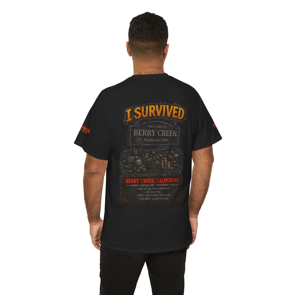 I Survived 2020 — Director's Cut S2:E1 "Berry Creek" | Wildfire Edition Memorial Unisex Heavy Cotton Tee (SPECIAL EDITION)