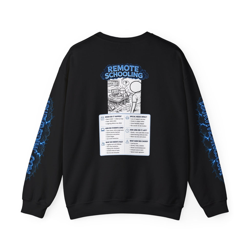 I Survived 2020 — LOCKDOWN S3:E3: Special Edition "Remote Schooling" Unisex Heavy Blend™ Crewneck Sweatshirt