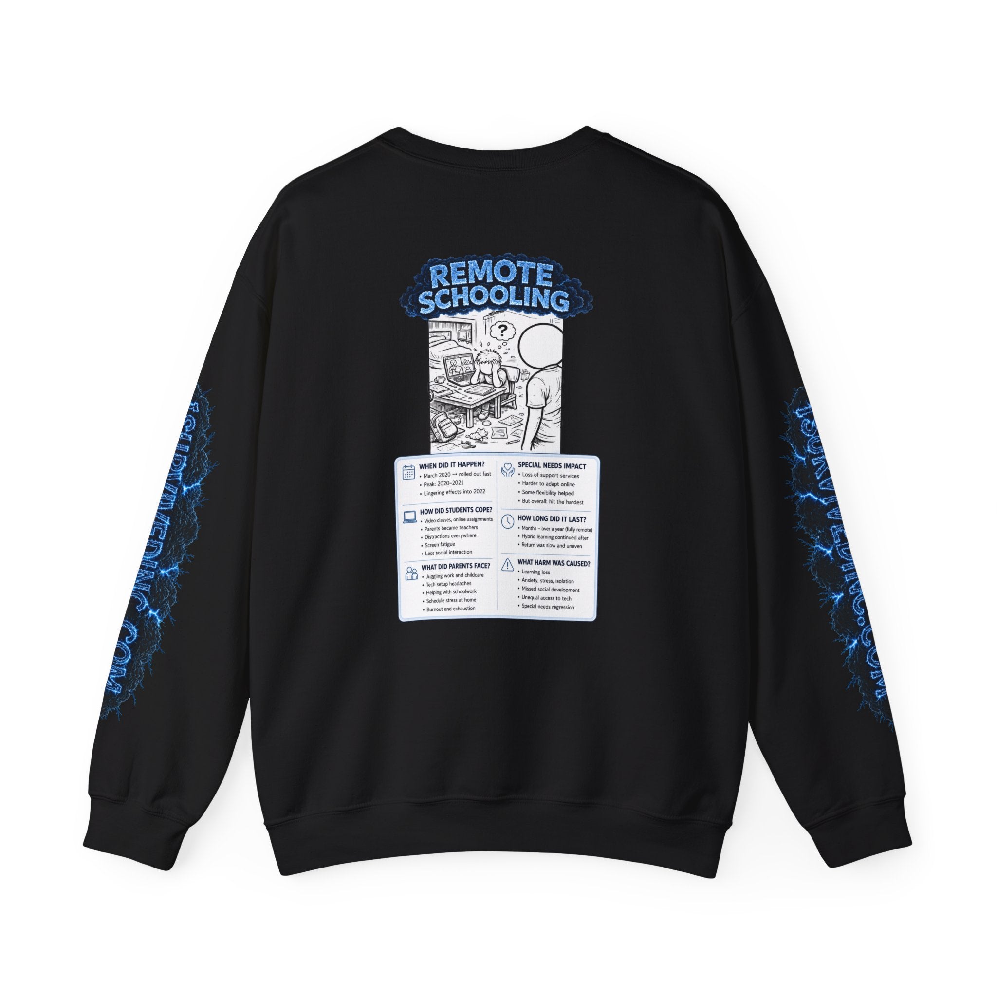 I Survived 2020 — LOCKDOWN S3:E3: Special Edition "Remote Schooling" Unisex Heavy Blend™ Crewneck Sweatshirt