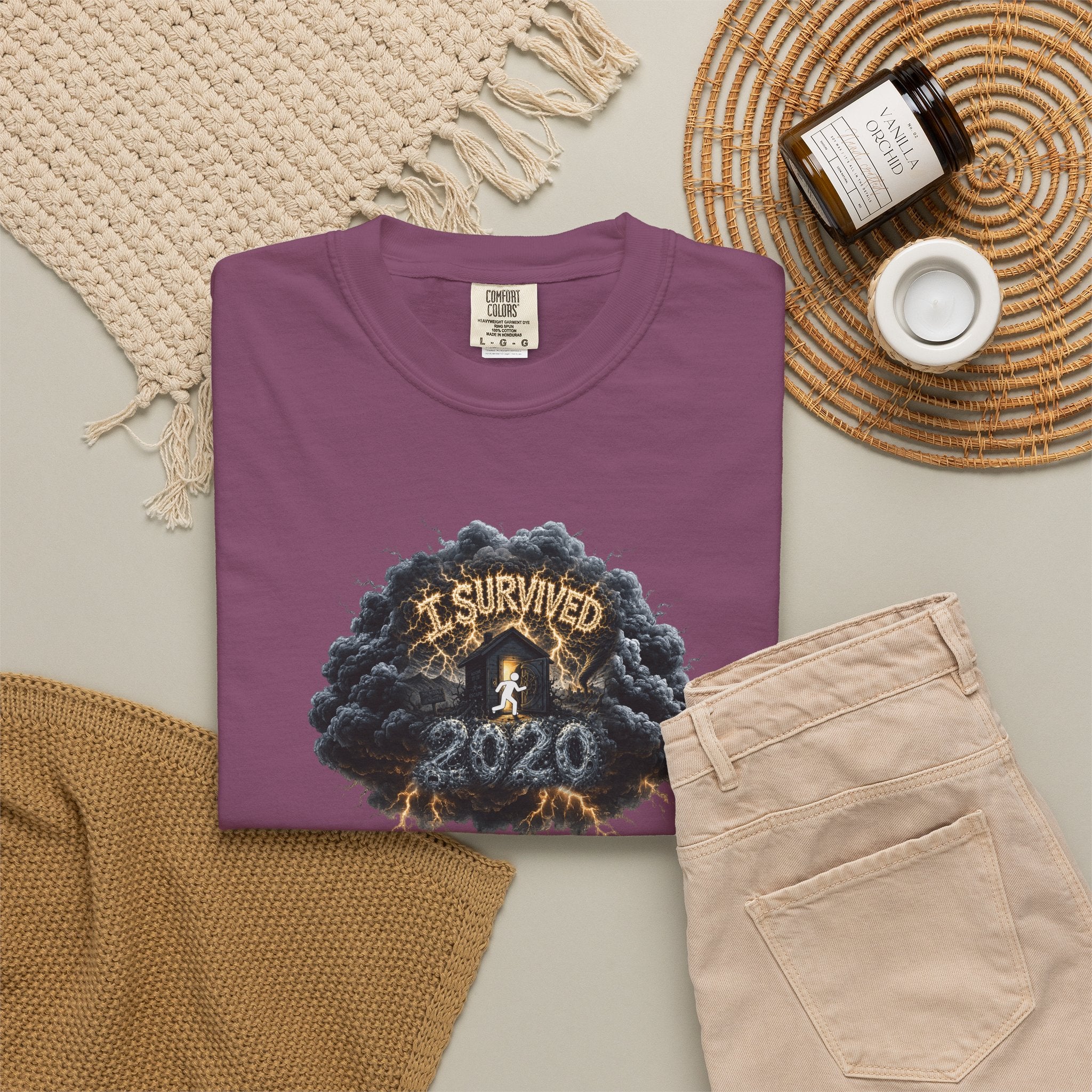 I Survived 2020 — Original PILOT Design: Director's Cut Unisex Garment-Dyed T-shirt