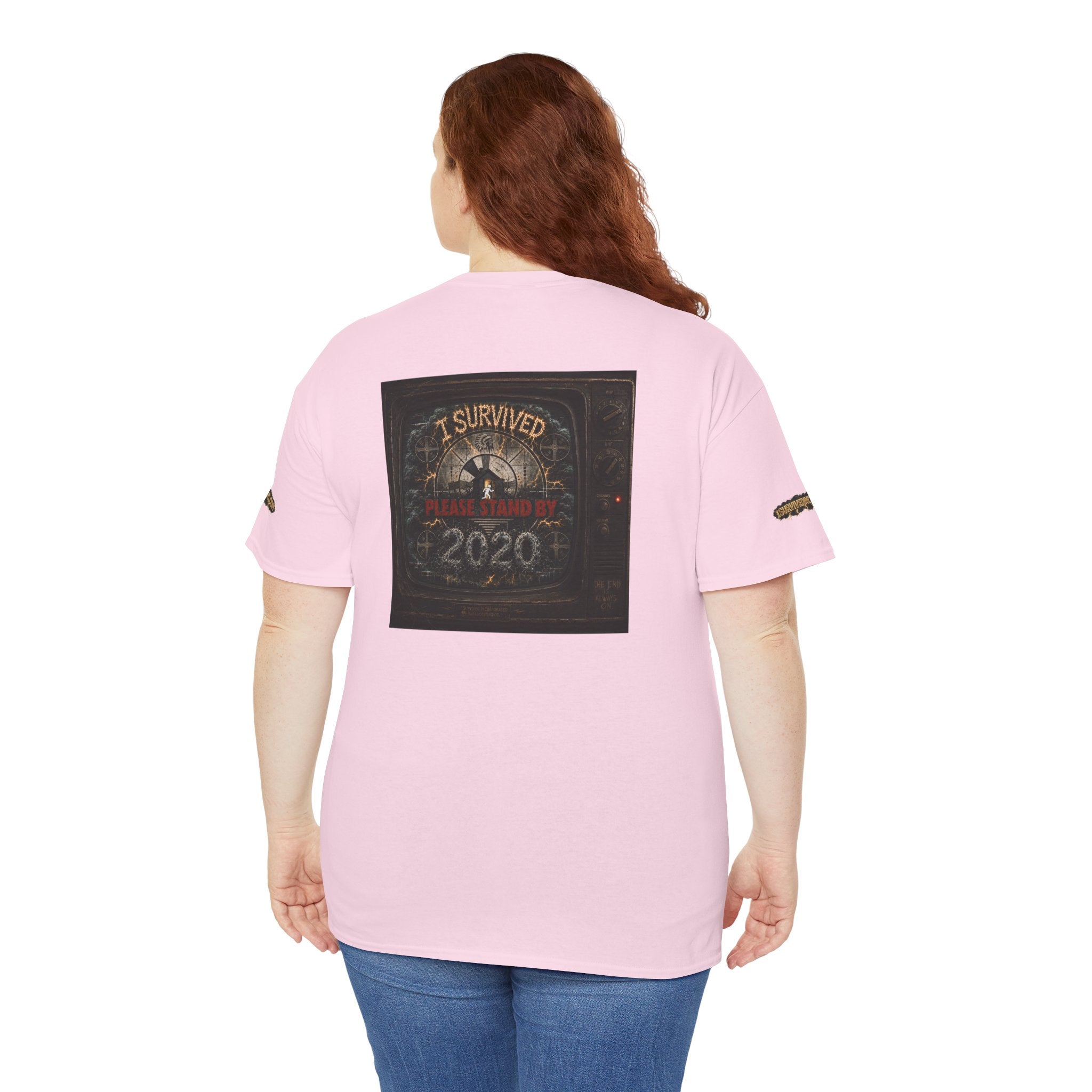I Survived 2020 — "Please Stand By" Test Pattern Tee Special Edition Summer Premier Unisex Heavy Cotton Tee