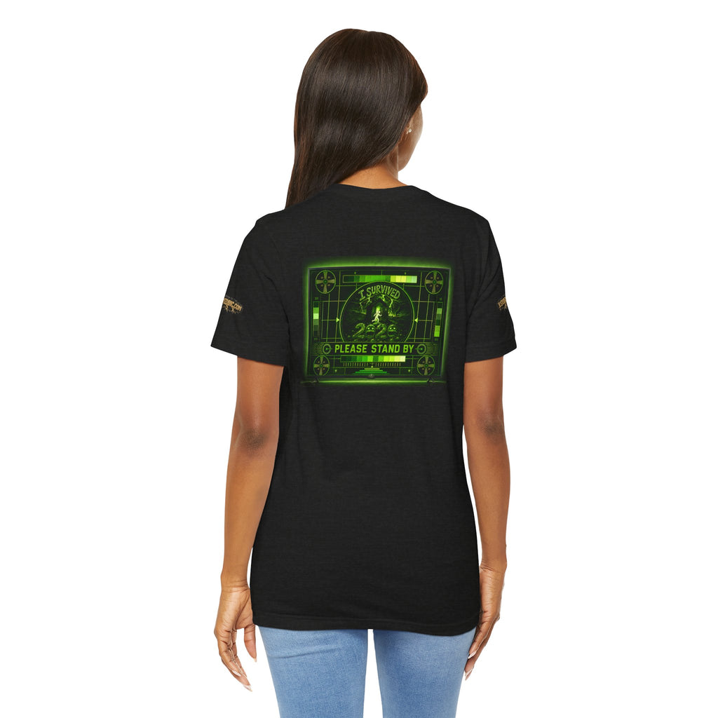I Survived 2020 — "Please Stand By" Test Pattern Toxic Signal Tee Special Edition Summer Premiere Unisex Jersey Short Sleeve Tee