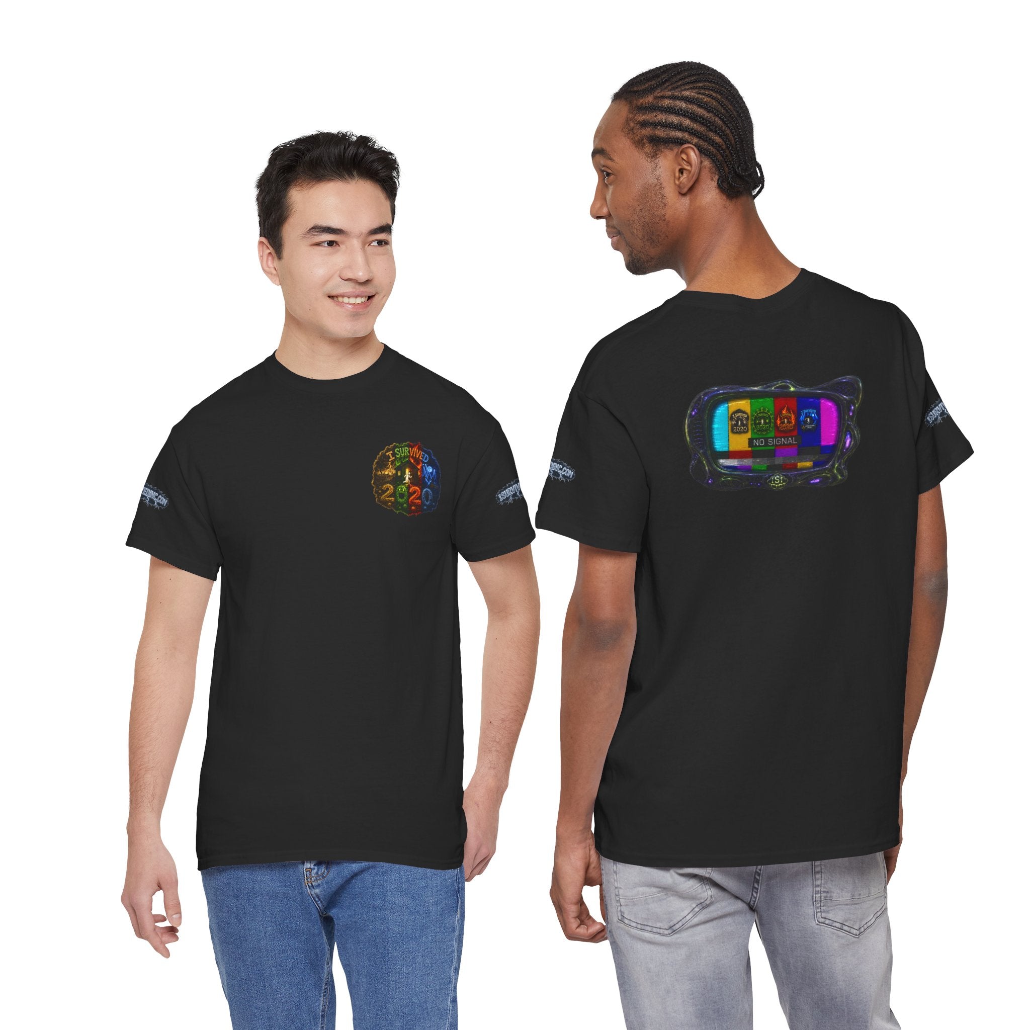 I Survived 2020 — "No Signal" Test Pattern Tee Alien Broadcast Finale Special Edition Summer Premiere Unisex Heavy Cotton Tee