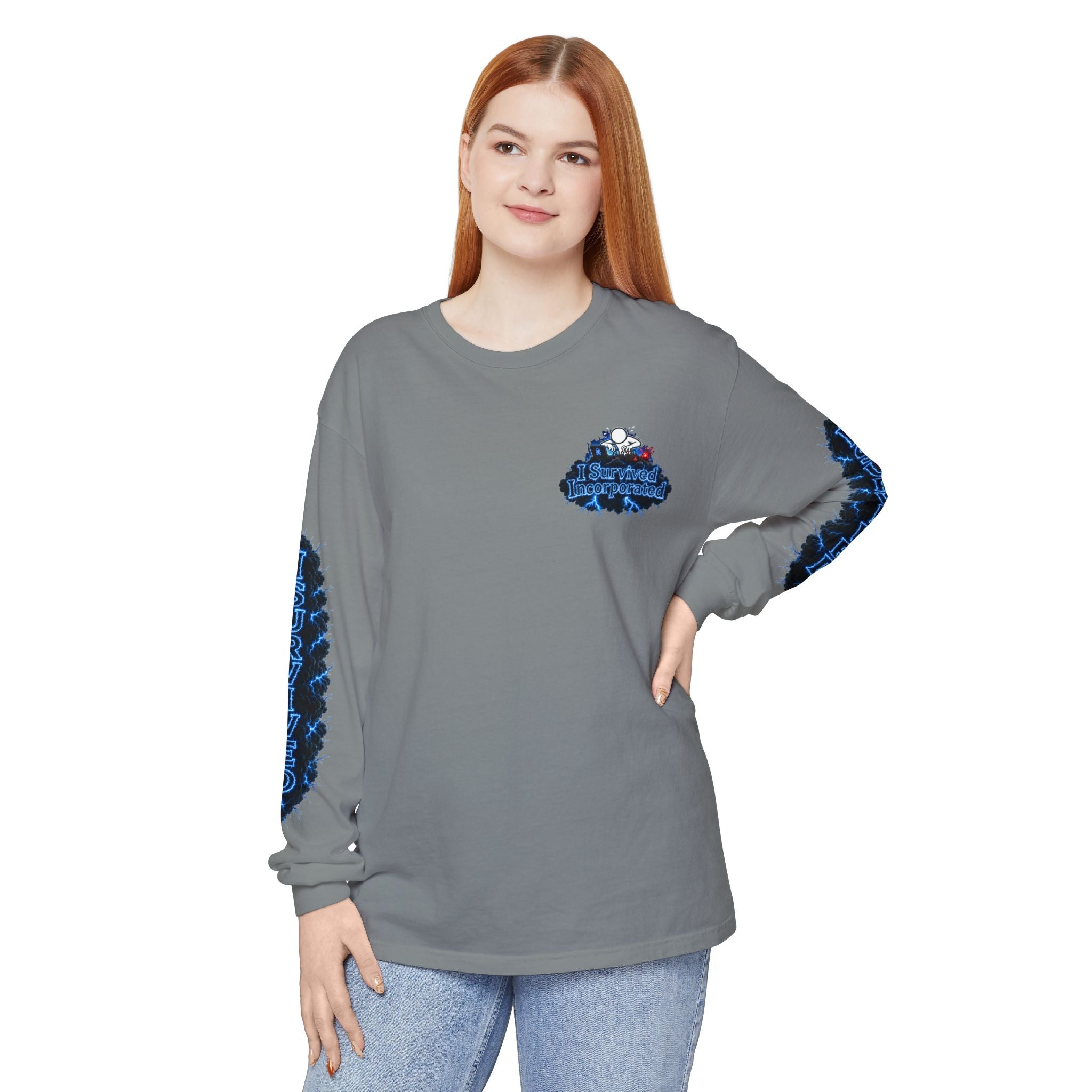 I Survived 2020 — "Please Stand By" Test Pattern Tee Lockdown Special Edition Summer Exclusive Unisex Garment-Dyed Long Sleeve T-Shirt