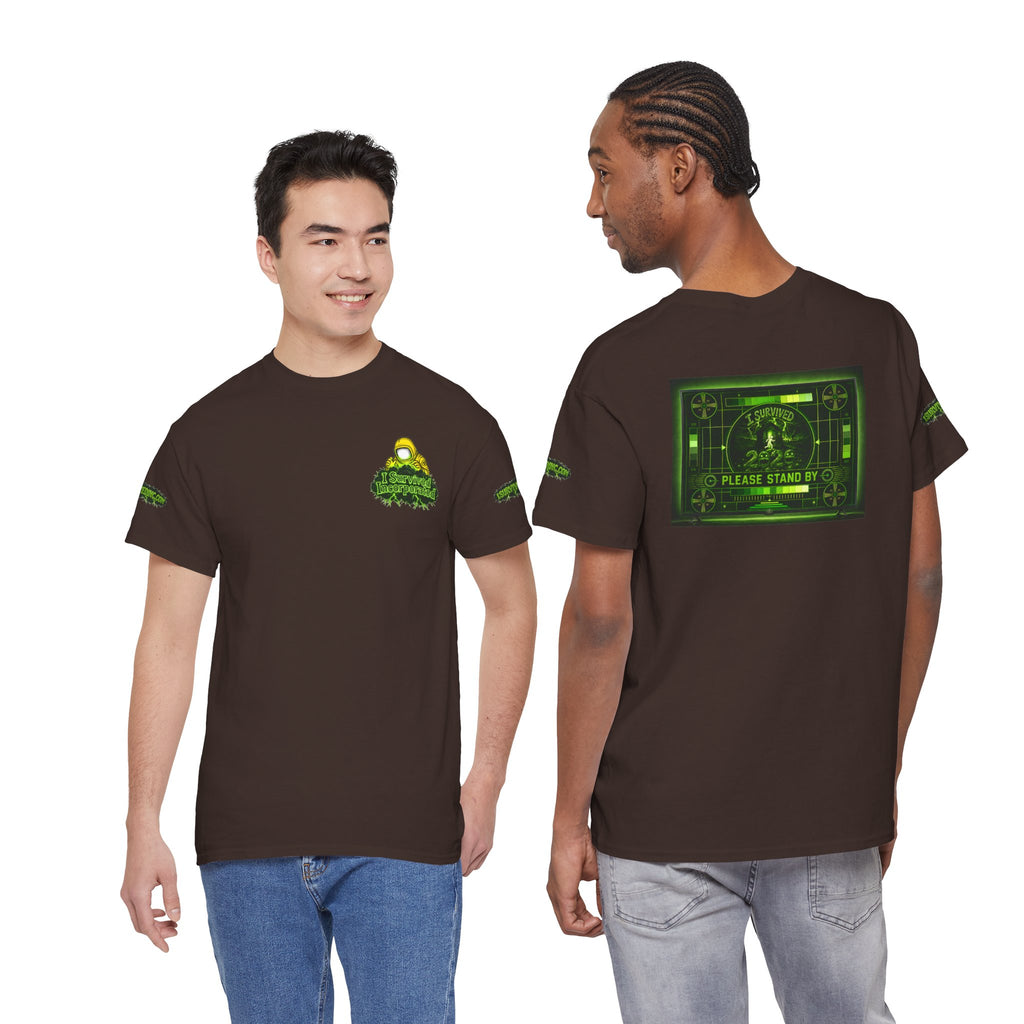 I Survived 2020 — "Please Stand By" Test Pattern Toxic Signal Tee Special Edition Summer Premiere Unisex Heavy Cotton Tee