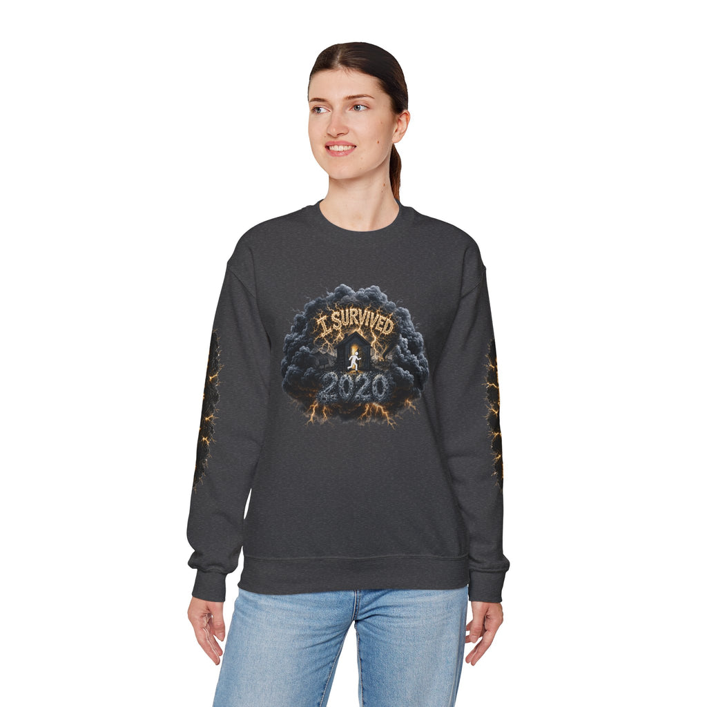 I Survived 2020 — Director's Cut Original Design Teaser Tee | Season 1 Premiere Drop Unisex Heavy Blend™ Crewneck Sweatshirt (SPECIAL EDITION)