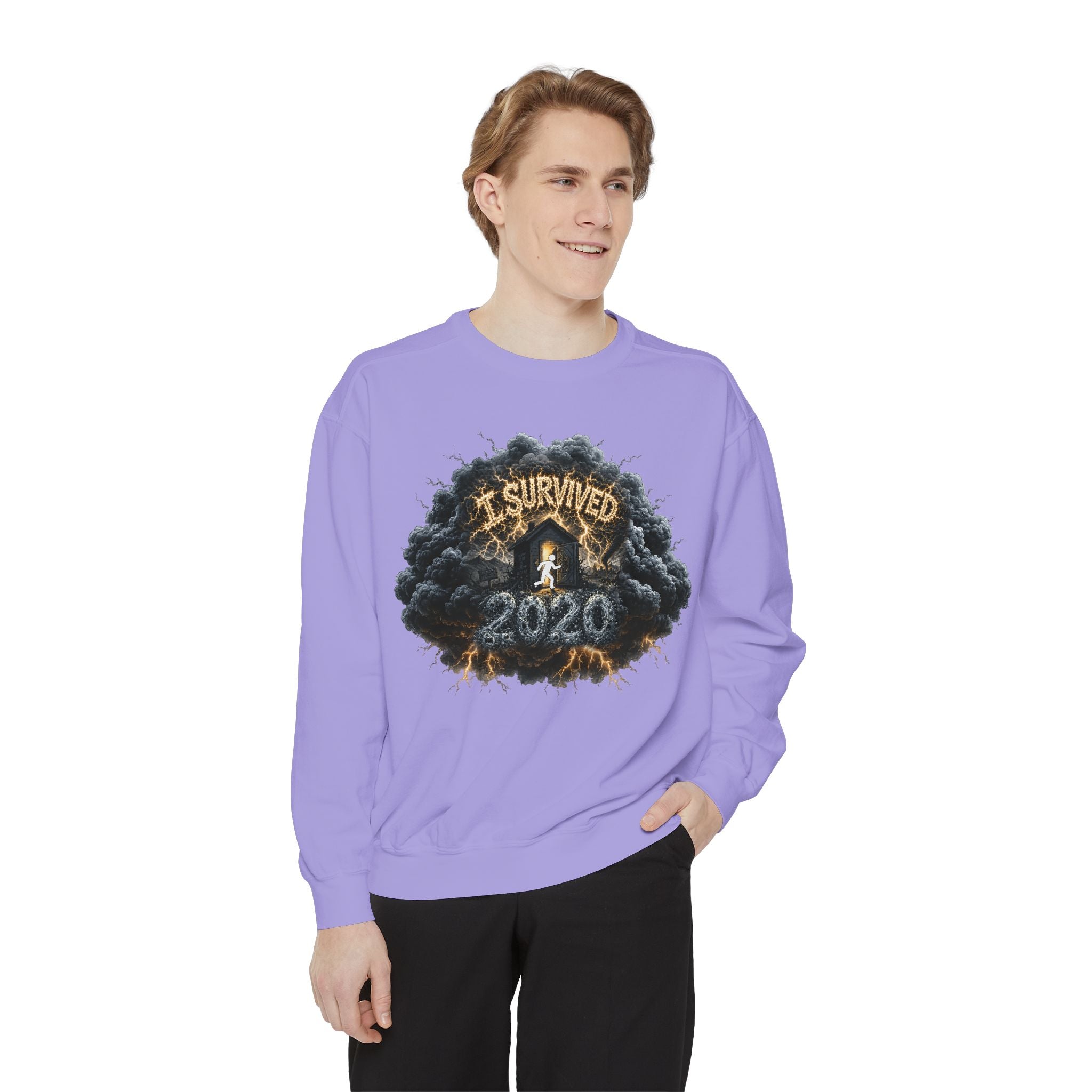 I Survived 2020 — Director's Cut Original Design Teaser Sweatshirt | Season 1 Premiere Drop Unisex Garment-Dyed Sweatshirt