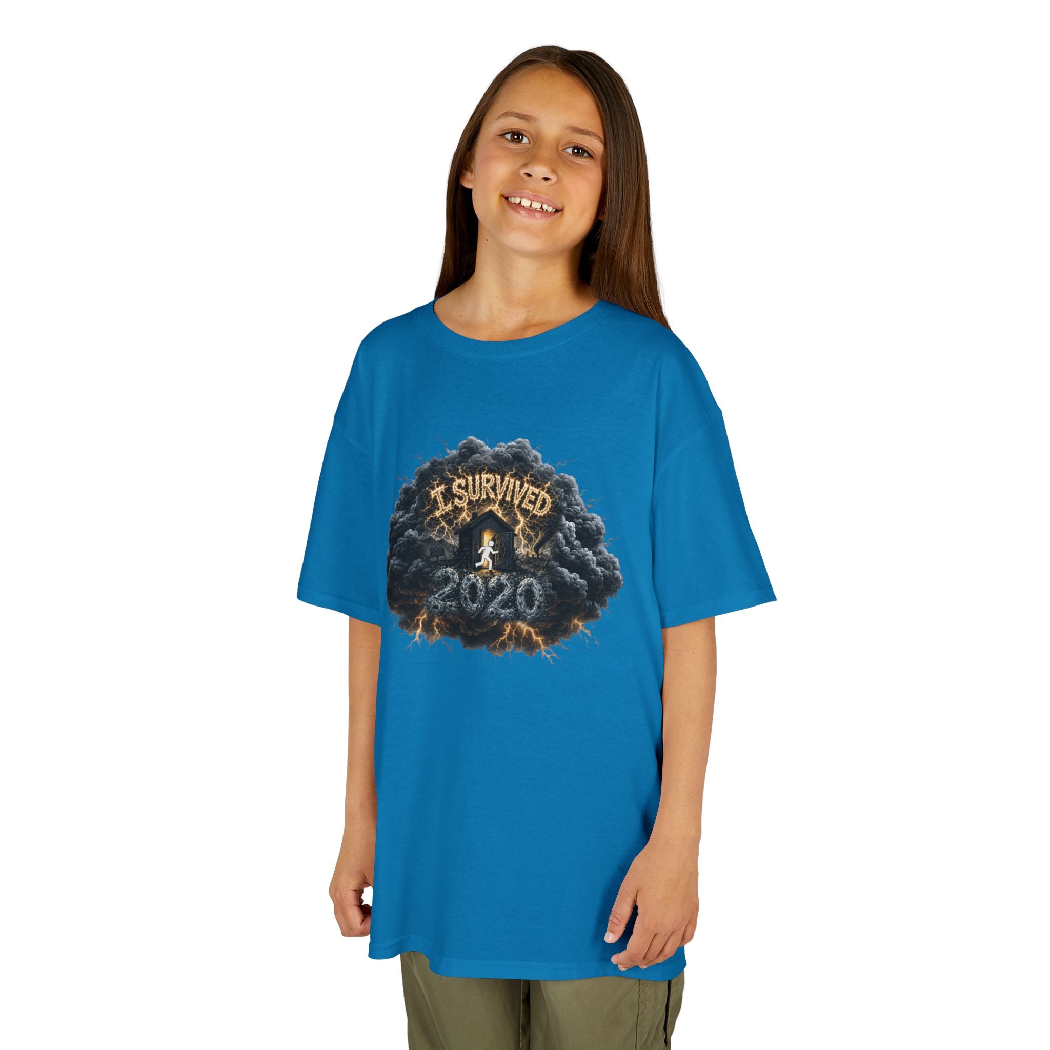 I Survived 2020 — Director's Cut Original Design Teaser Tee | Season 1 Premiere Drop Kids Heavy Cotton™ Tee