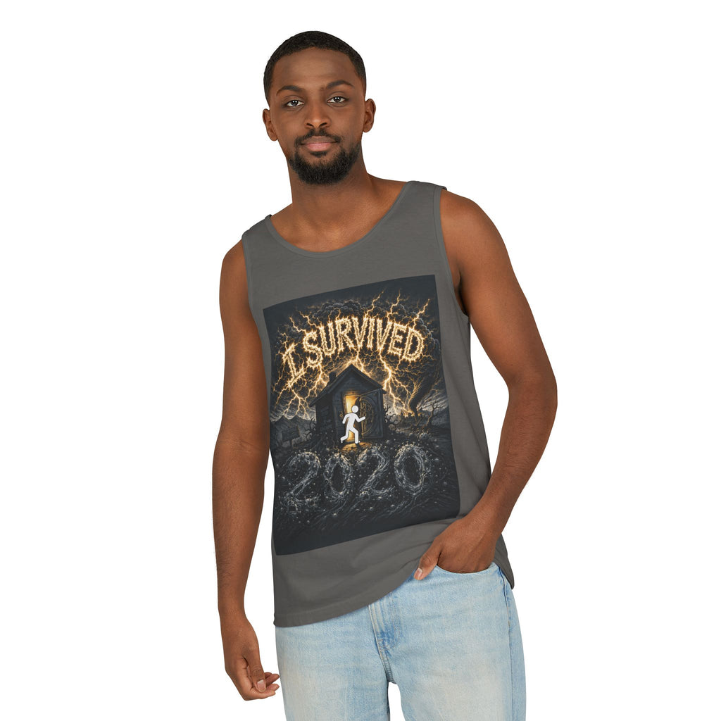 I Survived 2020 — Original Design Teaser Tee | Season 1 Premiere Drop Unisex Garment-Dyed Tank Top
