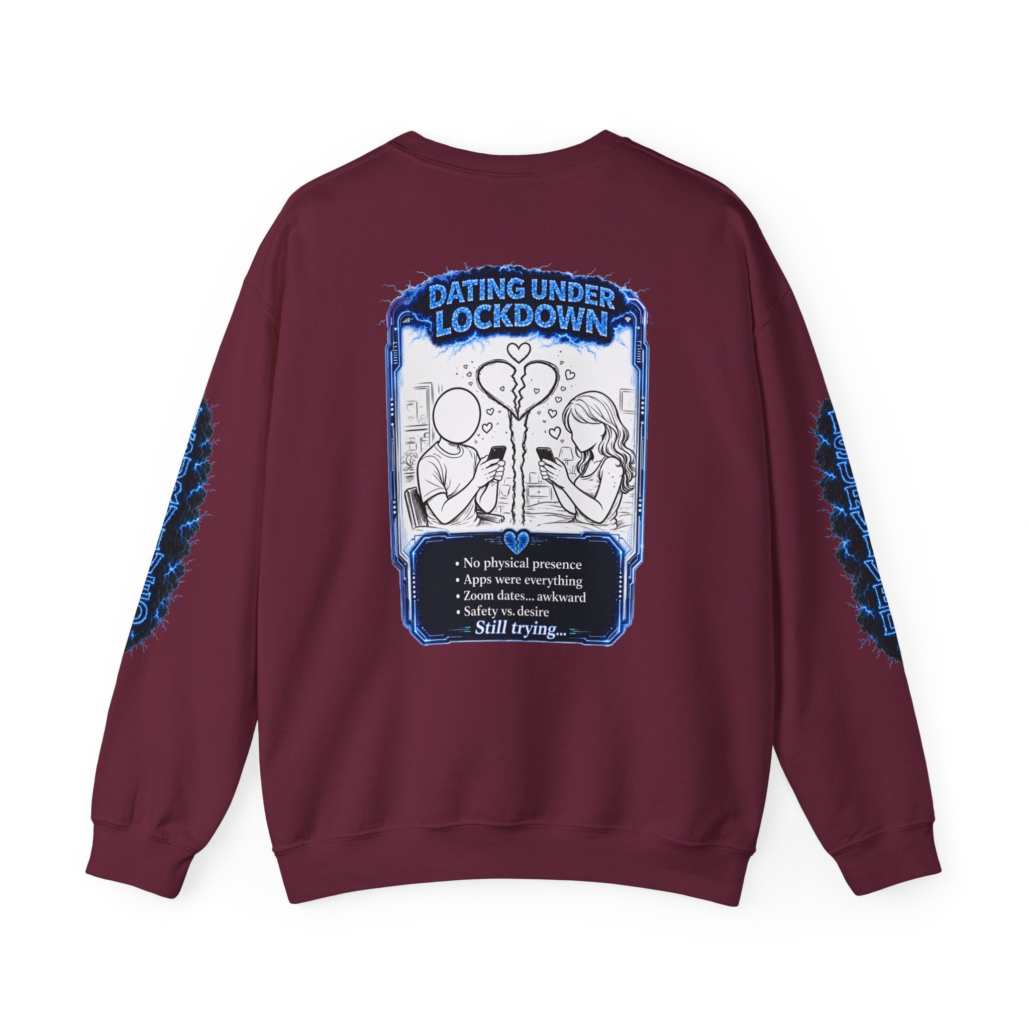 I Survived 2020 — LOCKDOWN S3:E2: Director's Cut Special Edition "Dating Under Lockdown" Unisex Heavy Blend™ Crewneck Sweatshirt