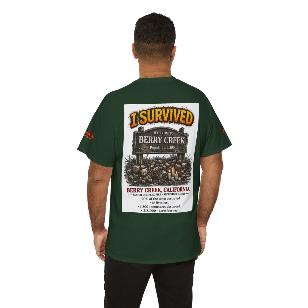 I Survived 2020 — S2:E1 "Berry Creek" | Wildfire Edition Memorial Unisex Heavy Cotton Tee (SPECIAL EDITION)