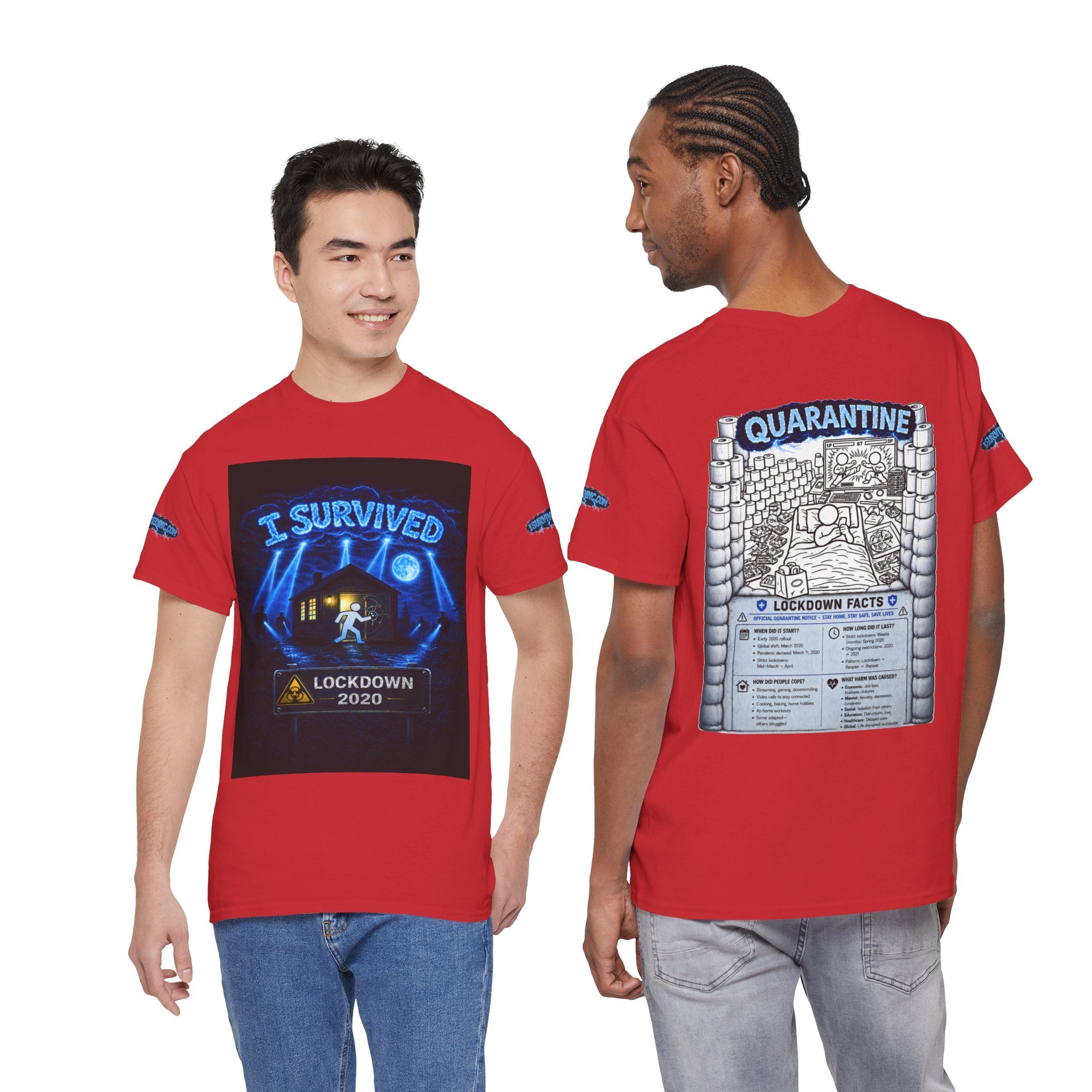 I Survived 2020 — LOCKDOWN S3:E1: Special Edition "Quarantine" Unisex Heavy Cotton Tee