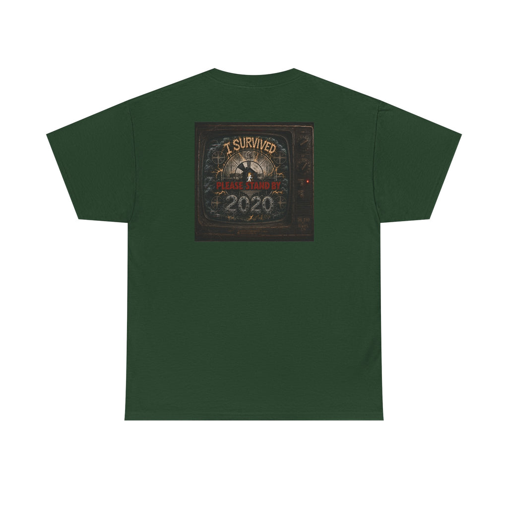 I Survived 2020 — "Please Stand By" Test Pattern Tee Summer Premier Unisex Heavy Cotton Tee