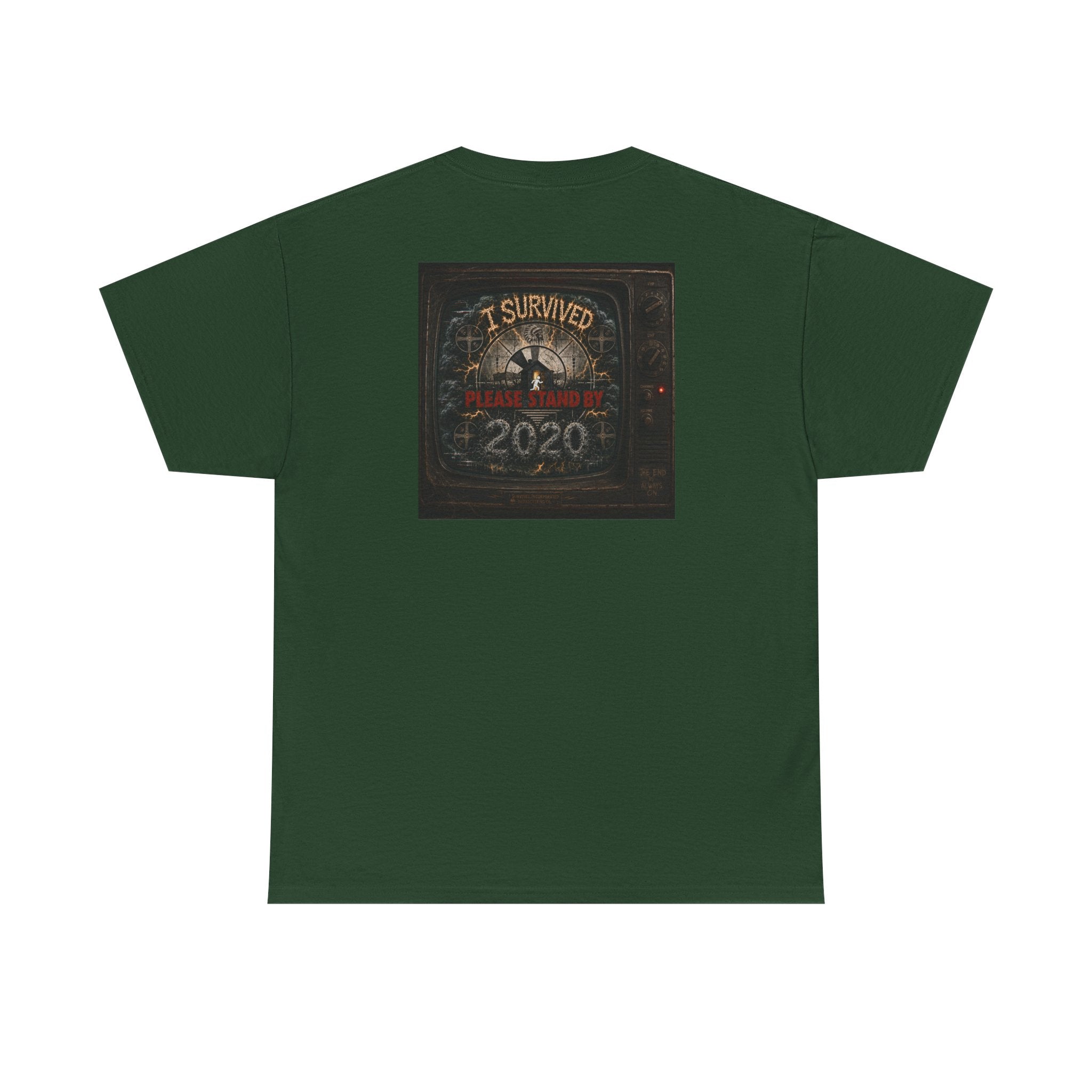 I Survived 2020 — "Please Stand By" Test Pattern Tee Summer Premier Unisex Heavy Cotton Tee