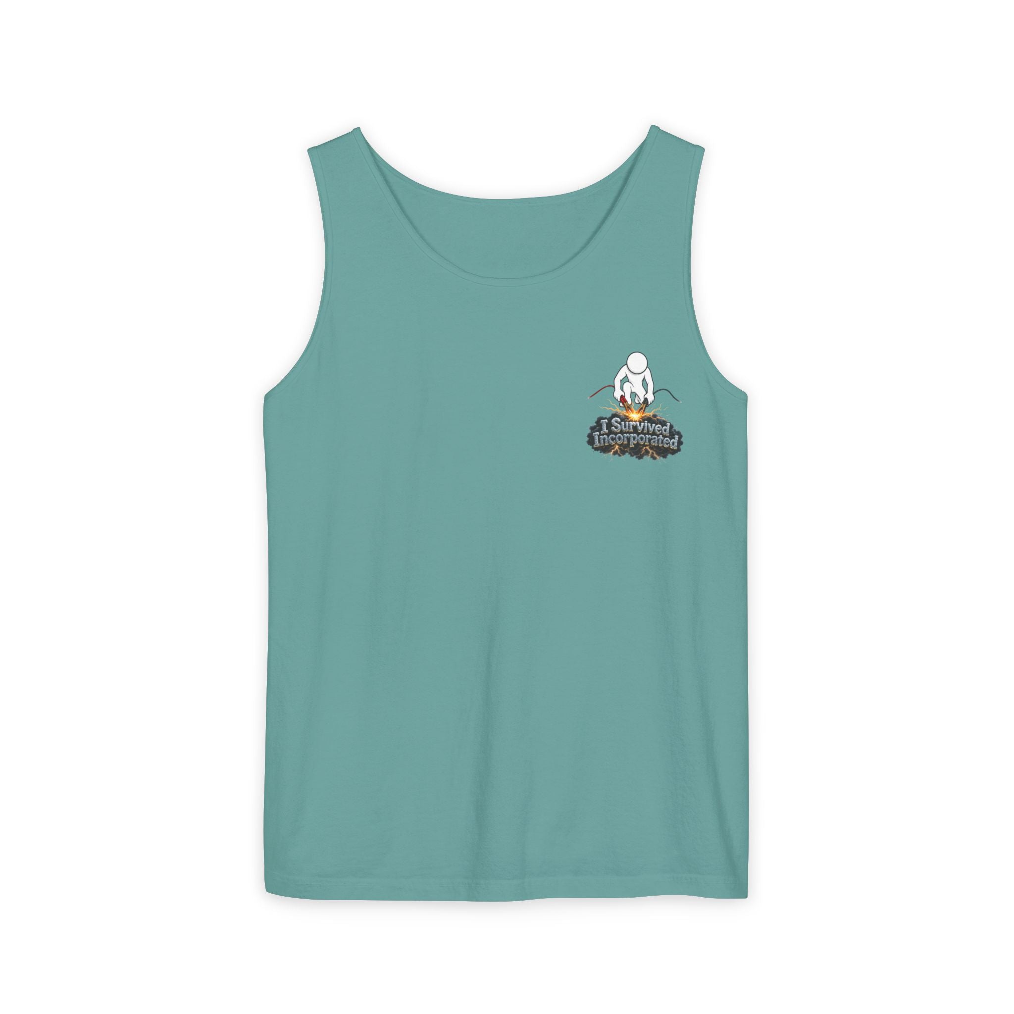 I Survived 2020 — "Please Stand By" Test Pattern Tee Summer Premier  Unisex Garment-Dyed Tank Top