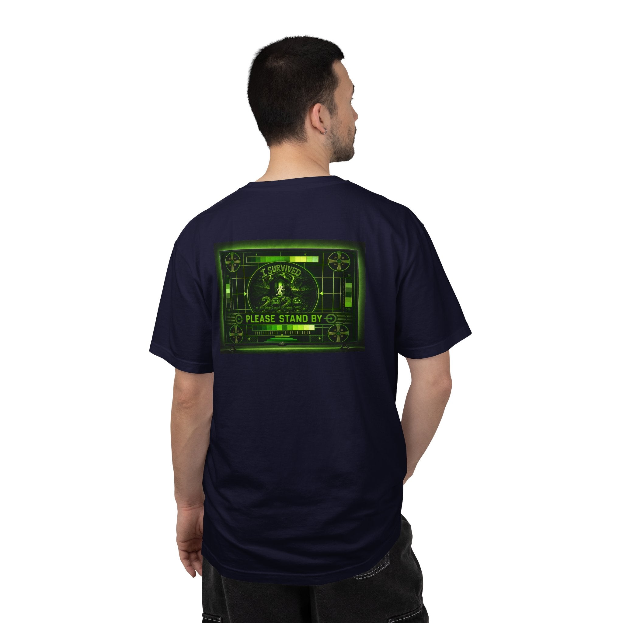 I Survived 2020 — "Please Stand By" Test Pattern Toxic Signal Tee Summer Premiere Unisex Garment-Dyed T-shirt