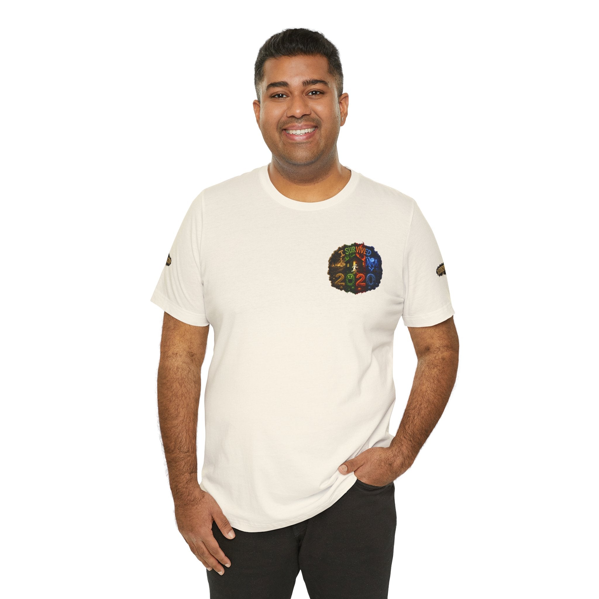 I Survived 2020 — "No Signal" Test Pattern Tee Alien Broadcast Finale Summer Premiere Unisex Jersey Short Sleeve Tee