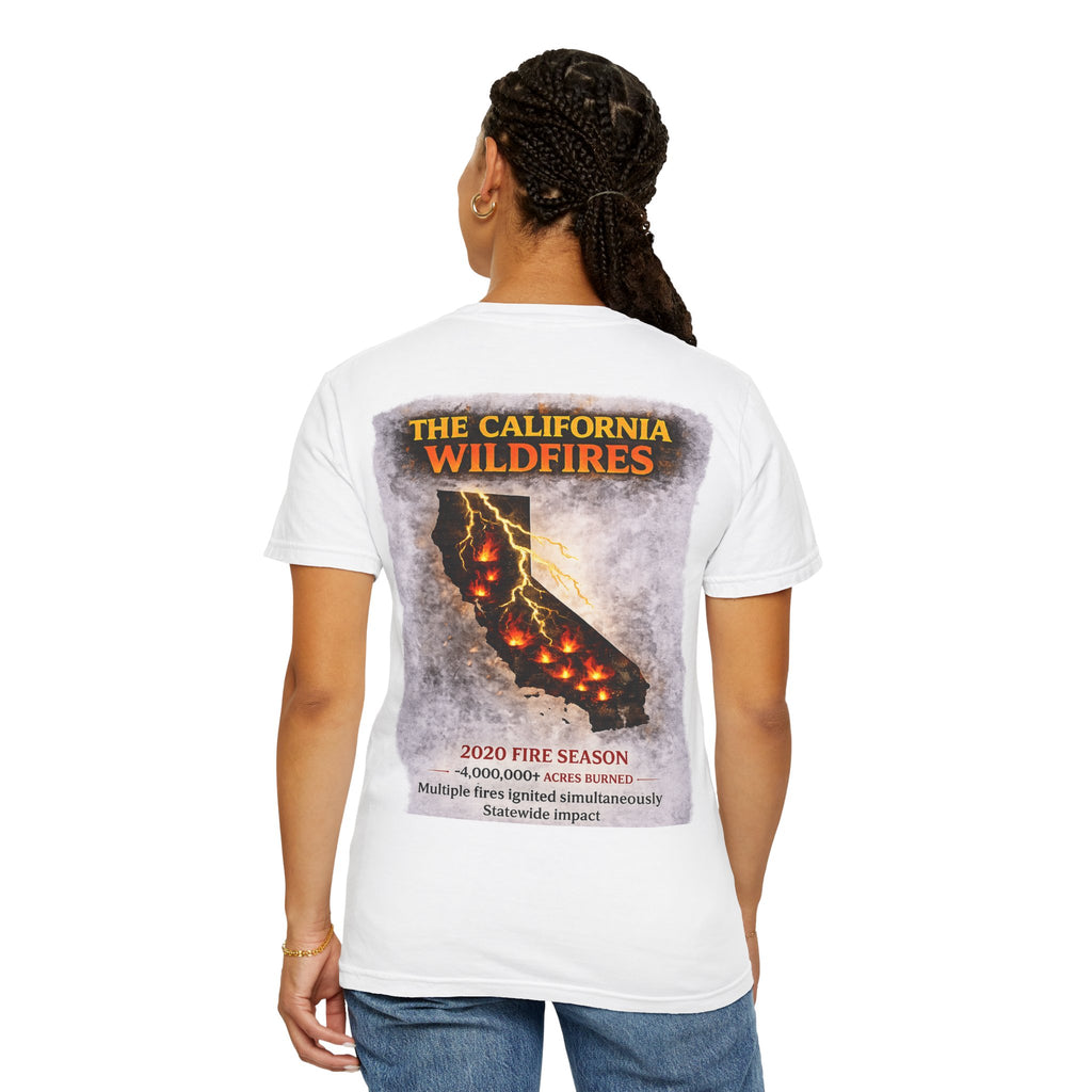 I Survived 2020 — Director's Cut S2:E3 "The California Wildfires" | Wildfire Edition Memorial Unisex Garment-Dyed T-shirt