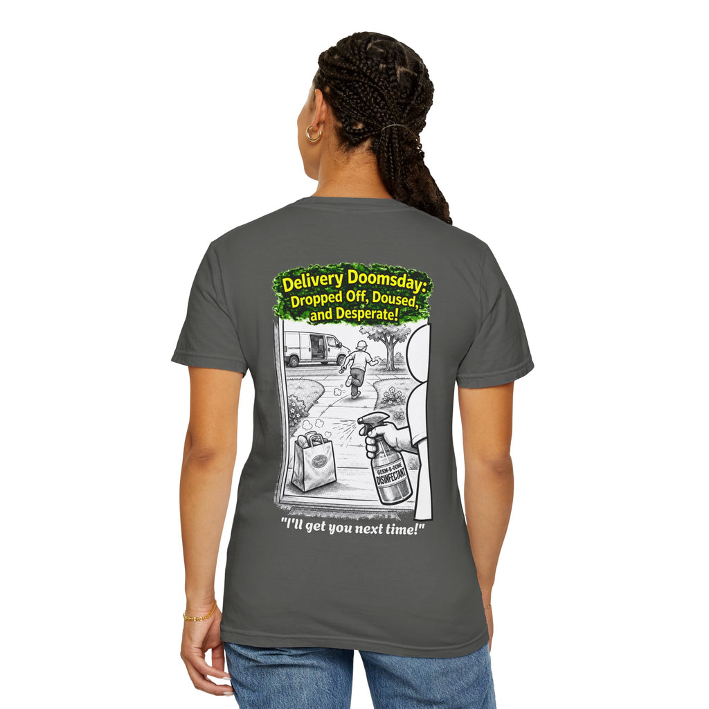 Sobreviví al 2020 — T1:E5 "Apocalipsis de Entregas" | Camiseta unisex teñida de edición Pandemia