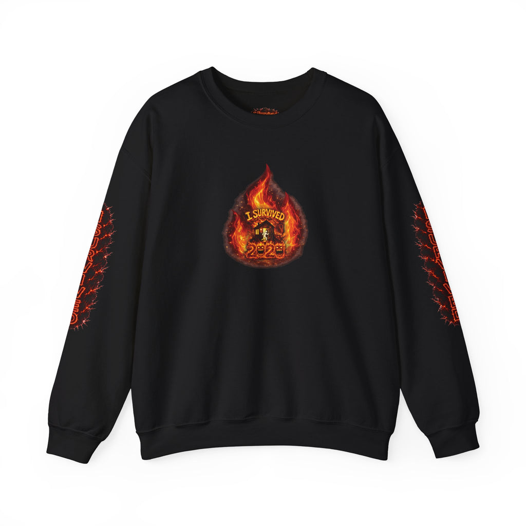 I Survived 2020 — WILDFIRES S2:E4: Director's Cut "Western U.S. Wildfire Season" Memorial Unisex Heavy Blend™ Crewneck Sweatshirt