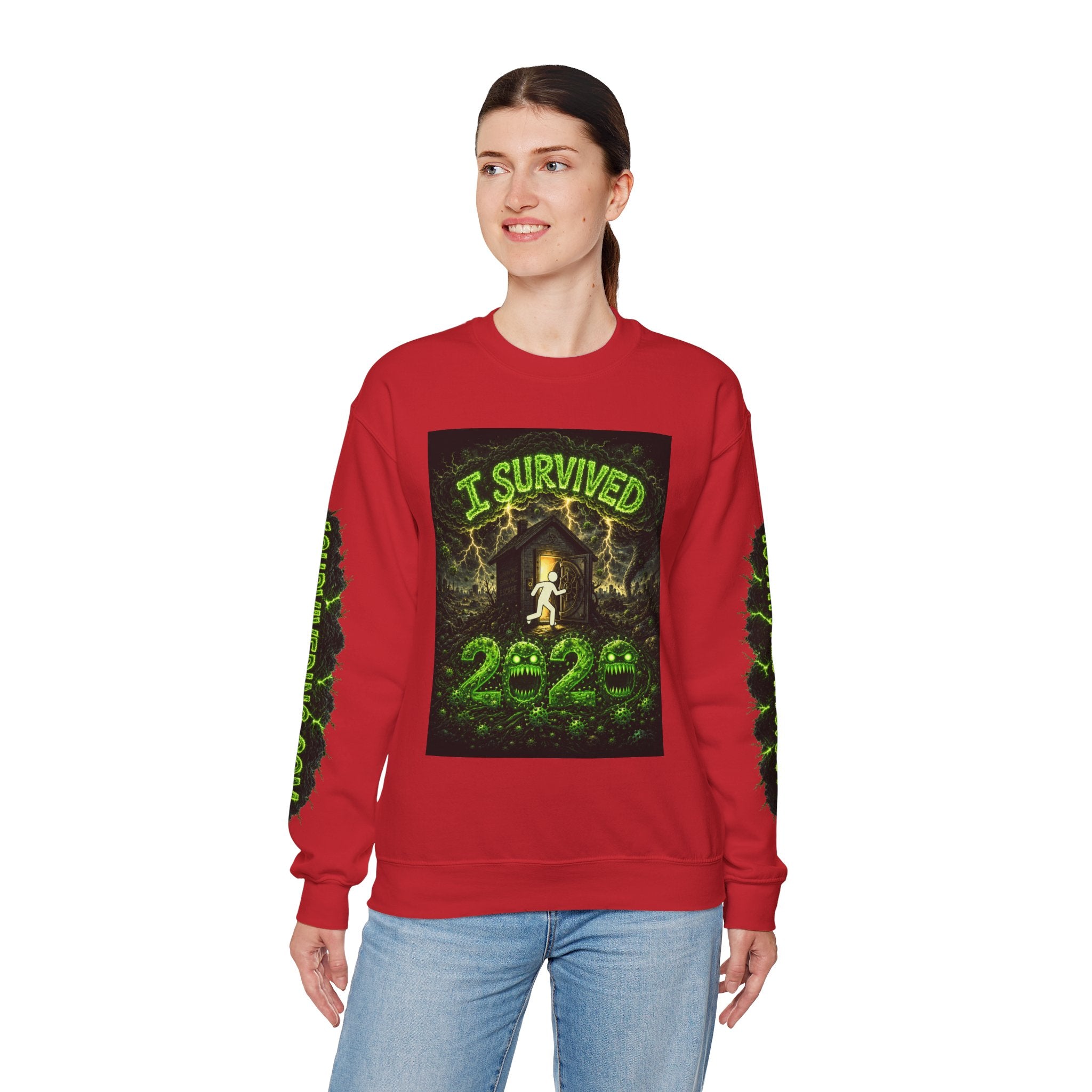 I Survived 2020 — PANDEMIC S1:E3: "The Jab!" Unisex Heavy Blend™ Crewneck Sweatshirt