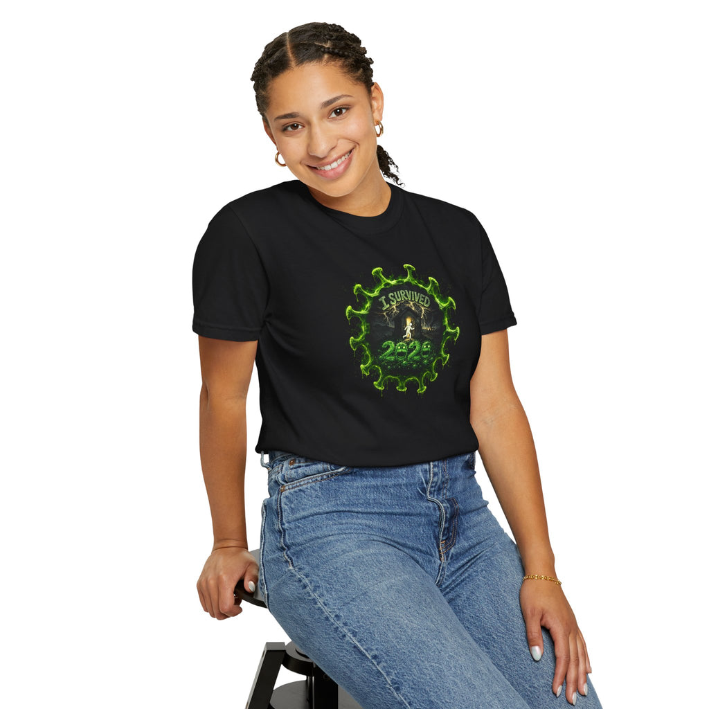 I Survived 2020 — PANDEMIC S1:E3: Director's Cut "The Jab!" Unisex Garment-Dyed T-shirt