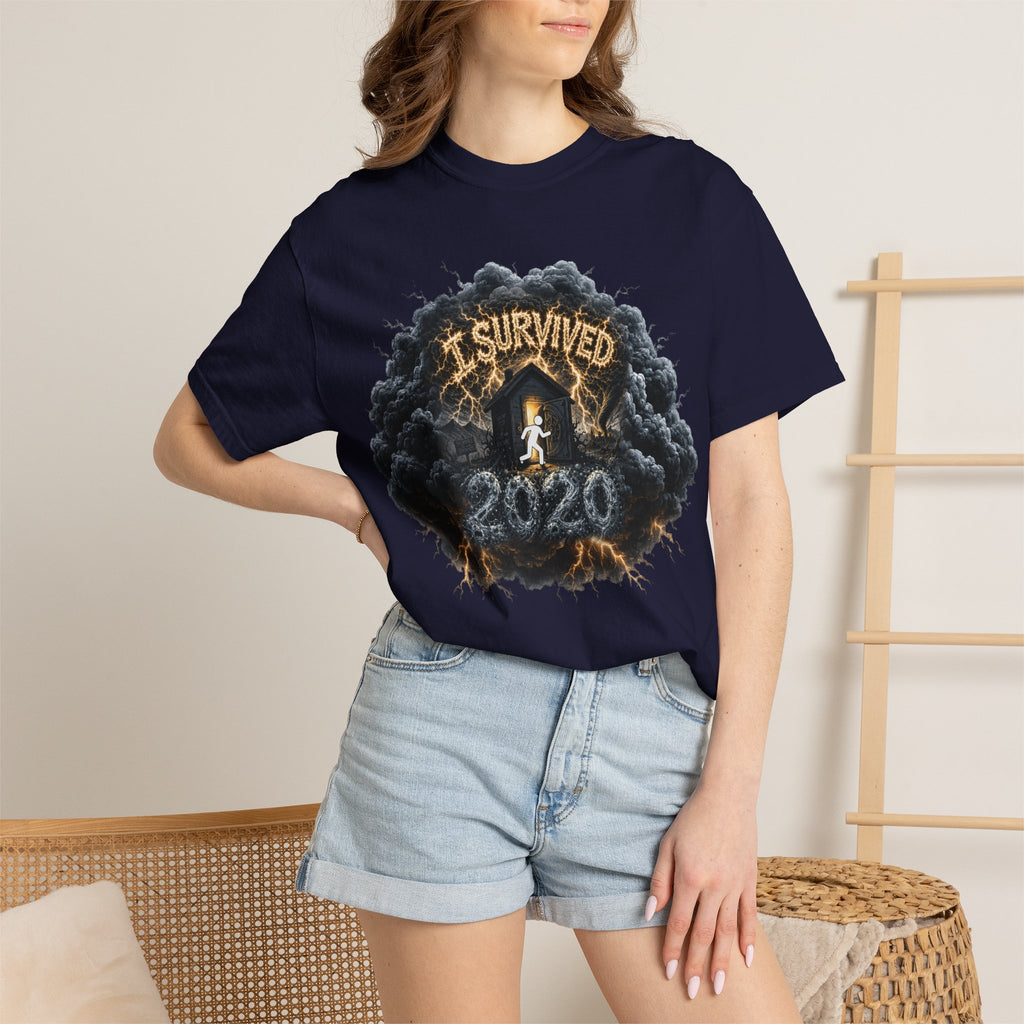 I Survived 2020 — Original Design Teaser Tee | Season 1 Premiere Drop Unisex Garment-Dyed T-shirt