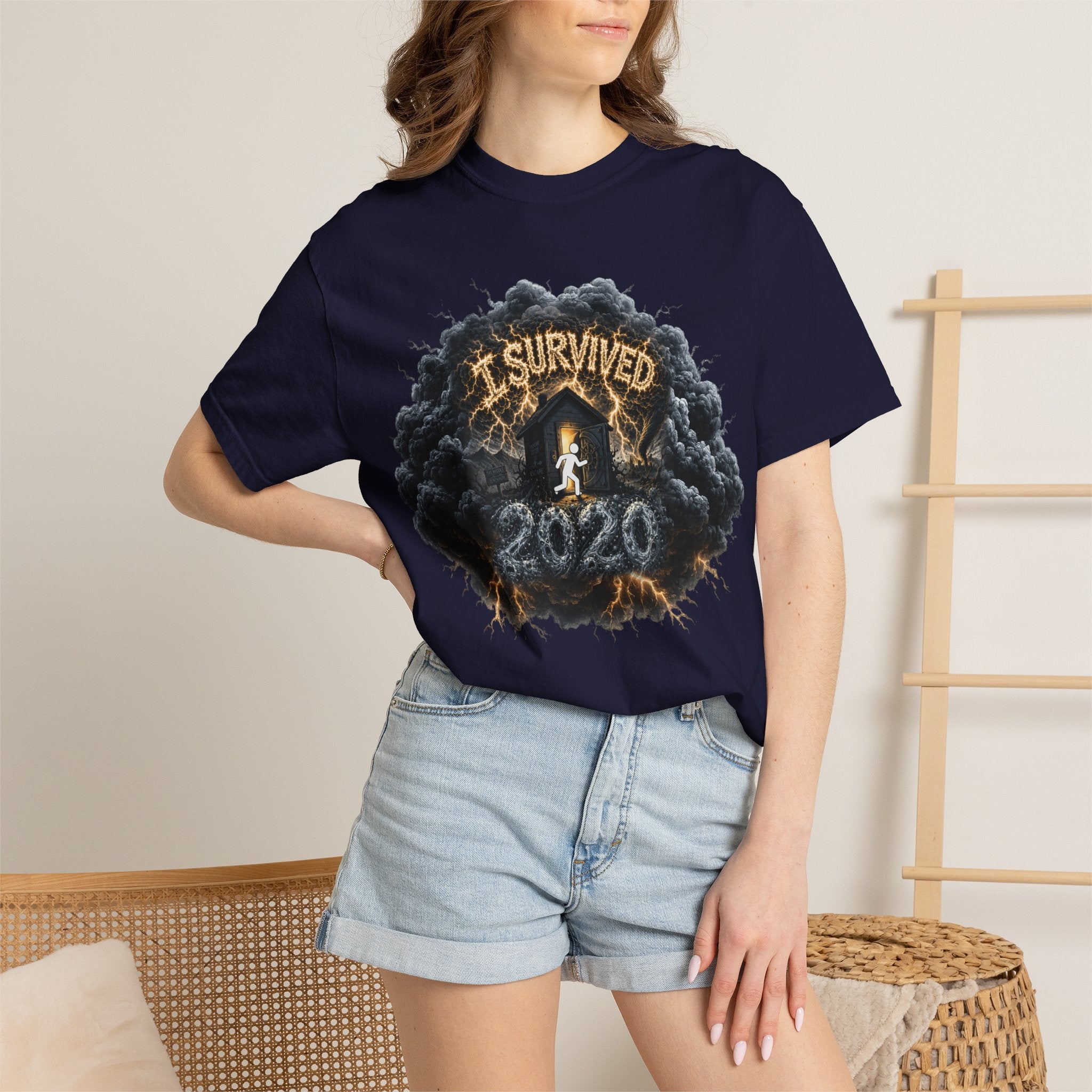 I Survived 2020 — Original Design Teaser Tee | Season 1 Premiere Drop Unisex Garment-Dyed T-shirt