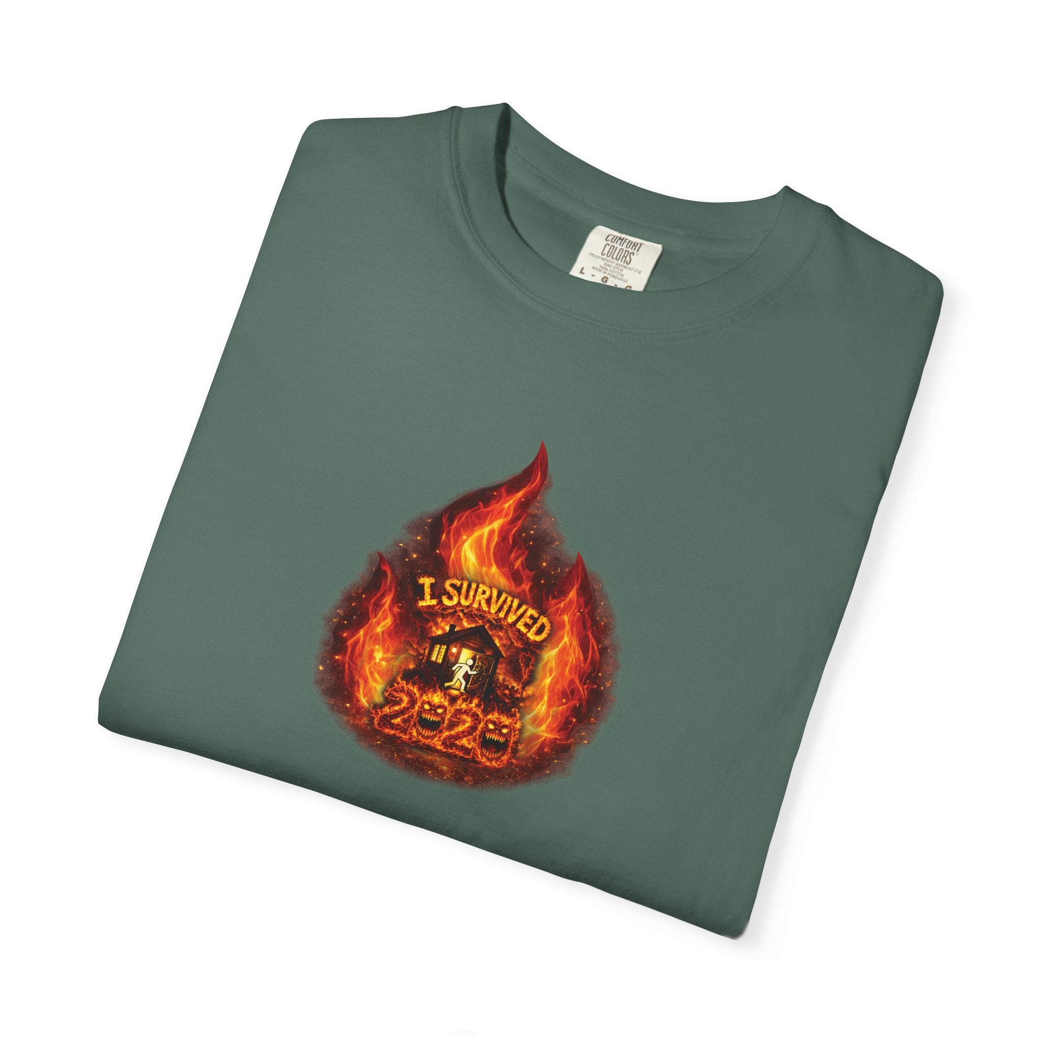 I Survived 2020 — WILDFIRES S2:E3: Director's Cut "The California Wildfires" Memorial Unisex Garment-Dyed T-shirt
